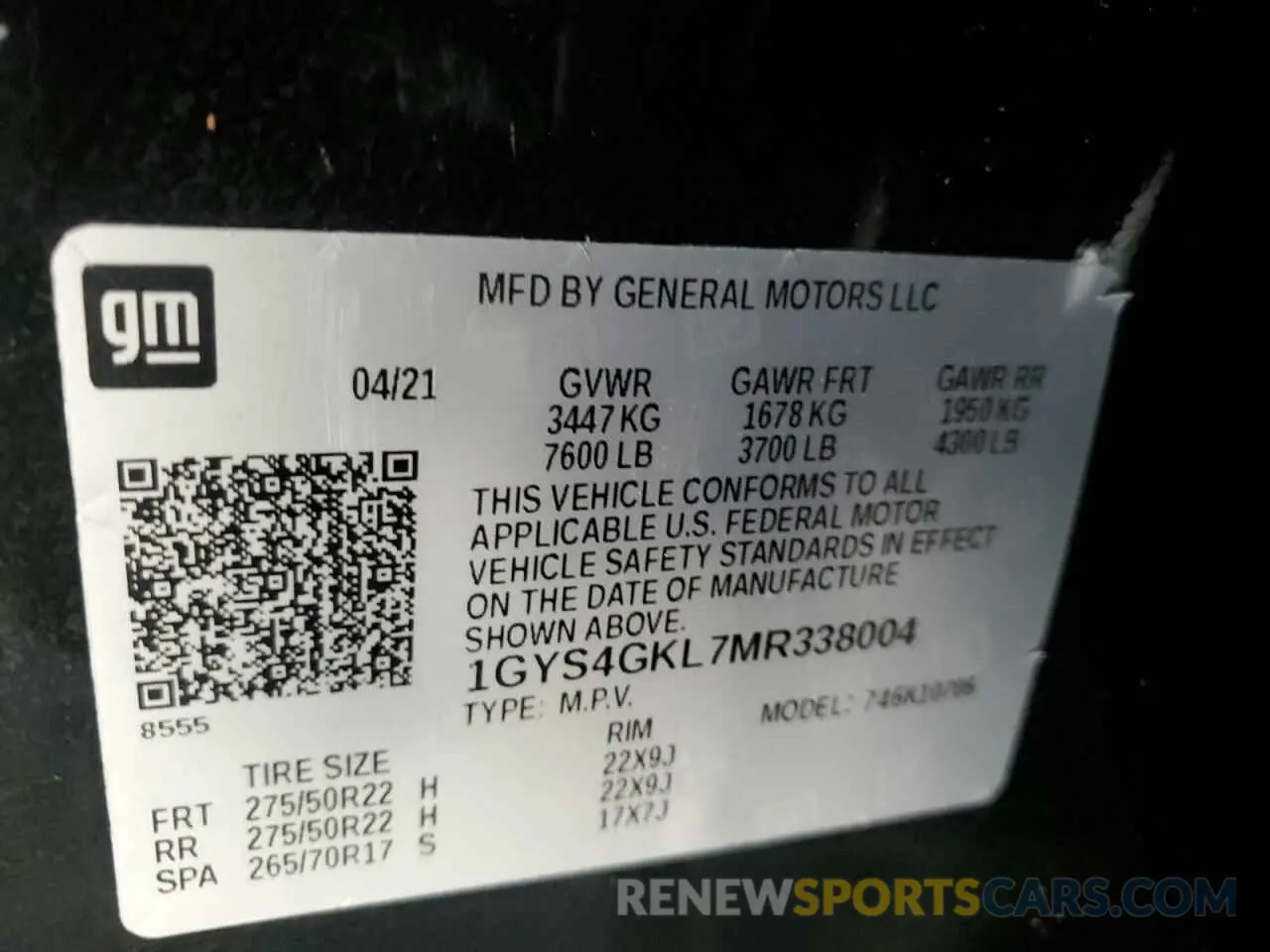 14 Photograph of a damaged car 1GYS4GKL7MR338004 CADILLAC ESCALADE 2021