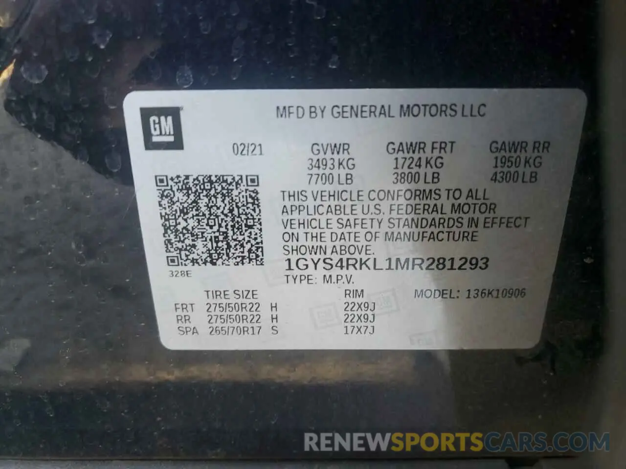 15 Photograph of a damaged car 1GYS4RKL1MR281293 CADILLAC ESCALADE 2021
