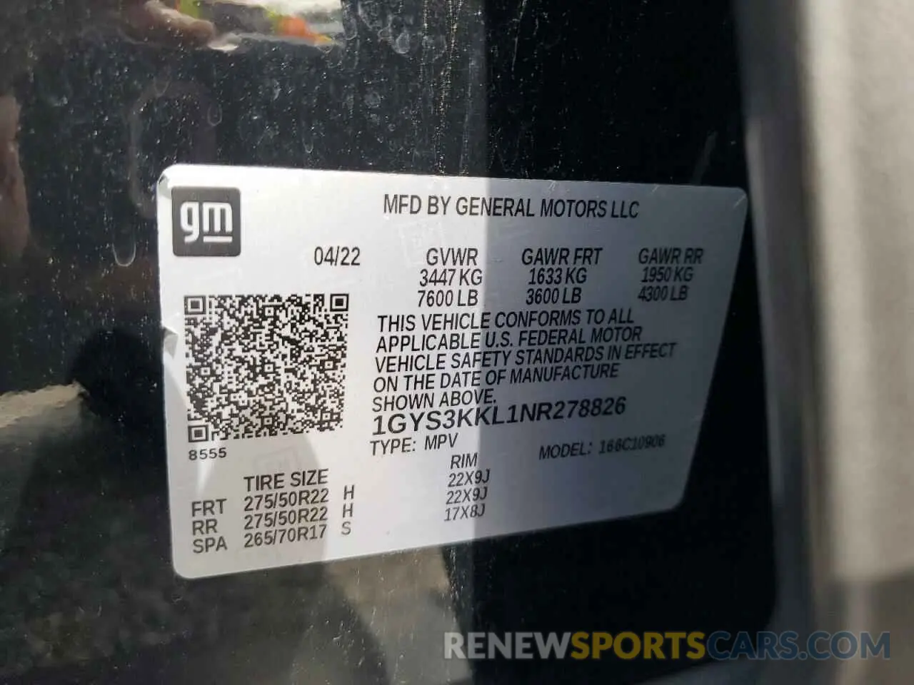 13 Photograph of a damaged car 1GYS3KKL1NR278826 CADILLAC ESCALADE 2022