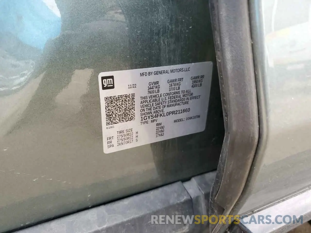15 Photograph of a damaged car 1GYS4FKL0PR211660 CADILLAC ESCALADE 2023