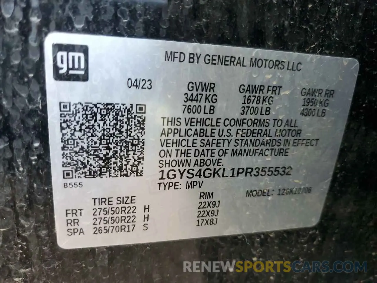 13 Photograph of a damaged car 1GYS4GKL1PR355532 CADILLAC ESCALADE 2023