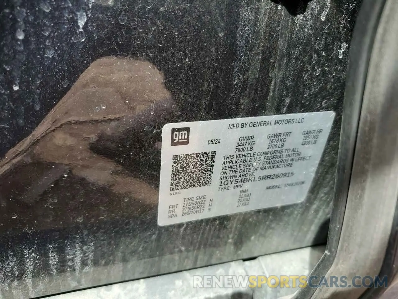 15 Photograph of a damaged car 1GYS4BKL5RR260915 CADILLAC ESCALADE 2024