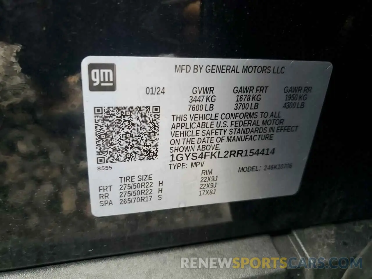 14 Photograph of a damaged car 1GYS4FKL2RR154414 CADILLAC ESCALADE 2024