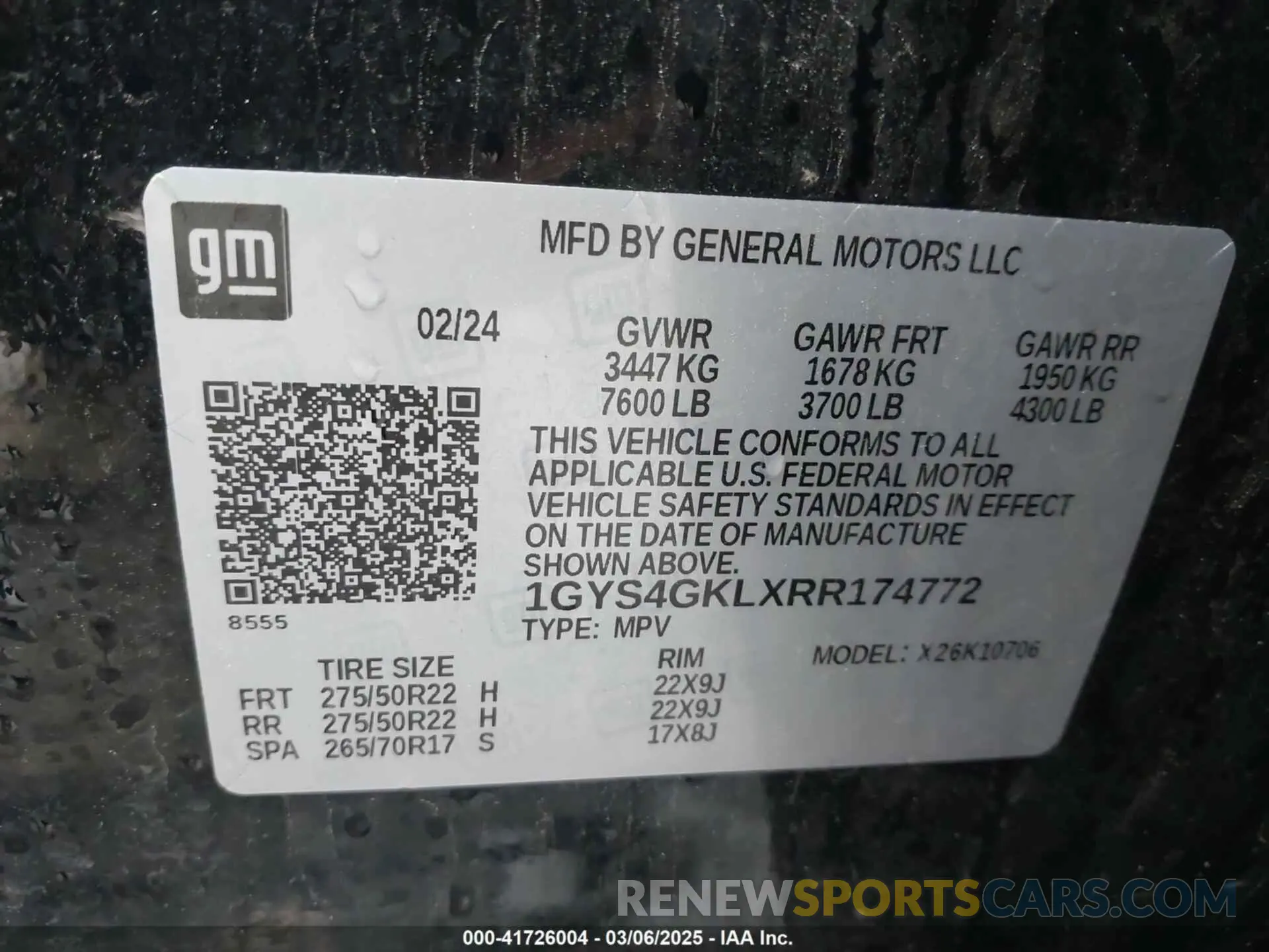 9 Photograph of a damaged car 1GYS4GKLXRR174772 CADILLAC ESCALADE 2024