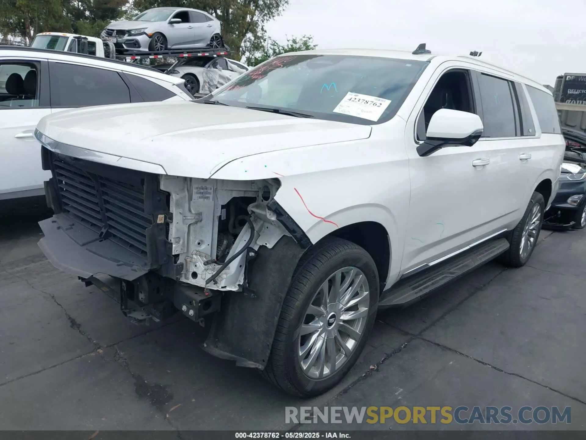 2 Photograph of a damaged car 1GYS4KKL5MR394378 CADILLAC ESCALADE ESV 2021