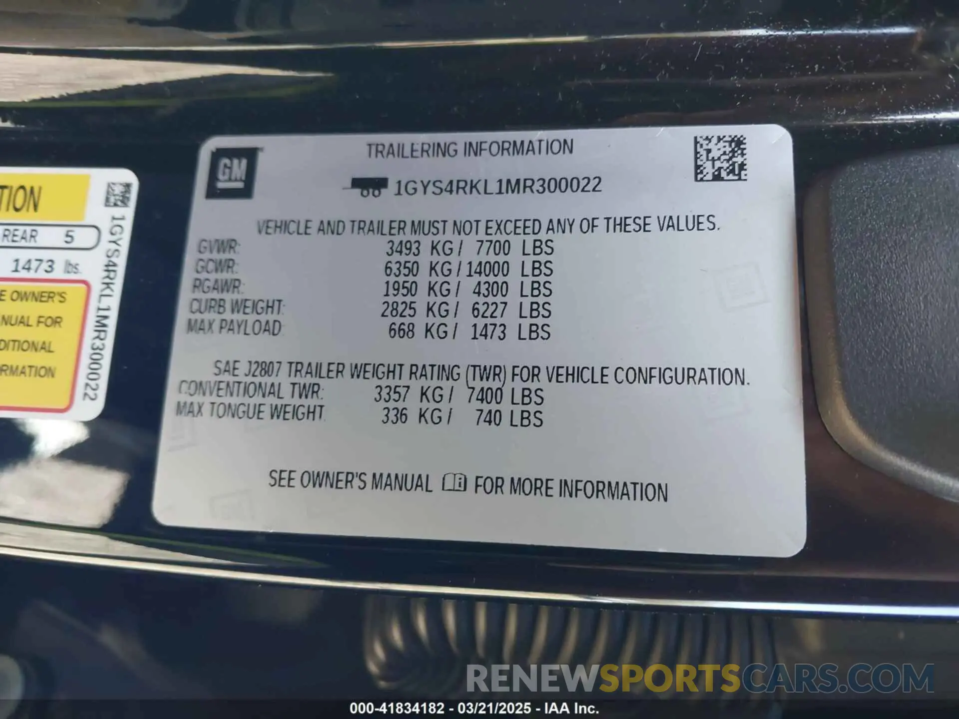 9 Photograph of a damaged car 1GYS4RKL1MR300022 CADILLAC ESCALADE ESV 2021