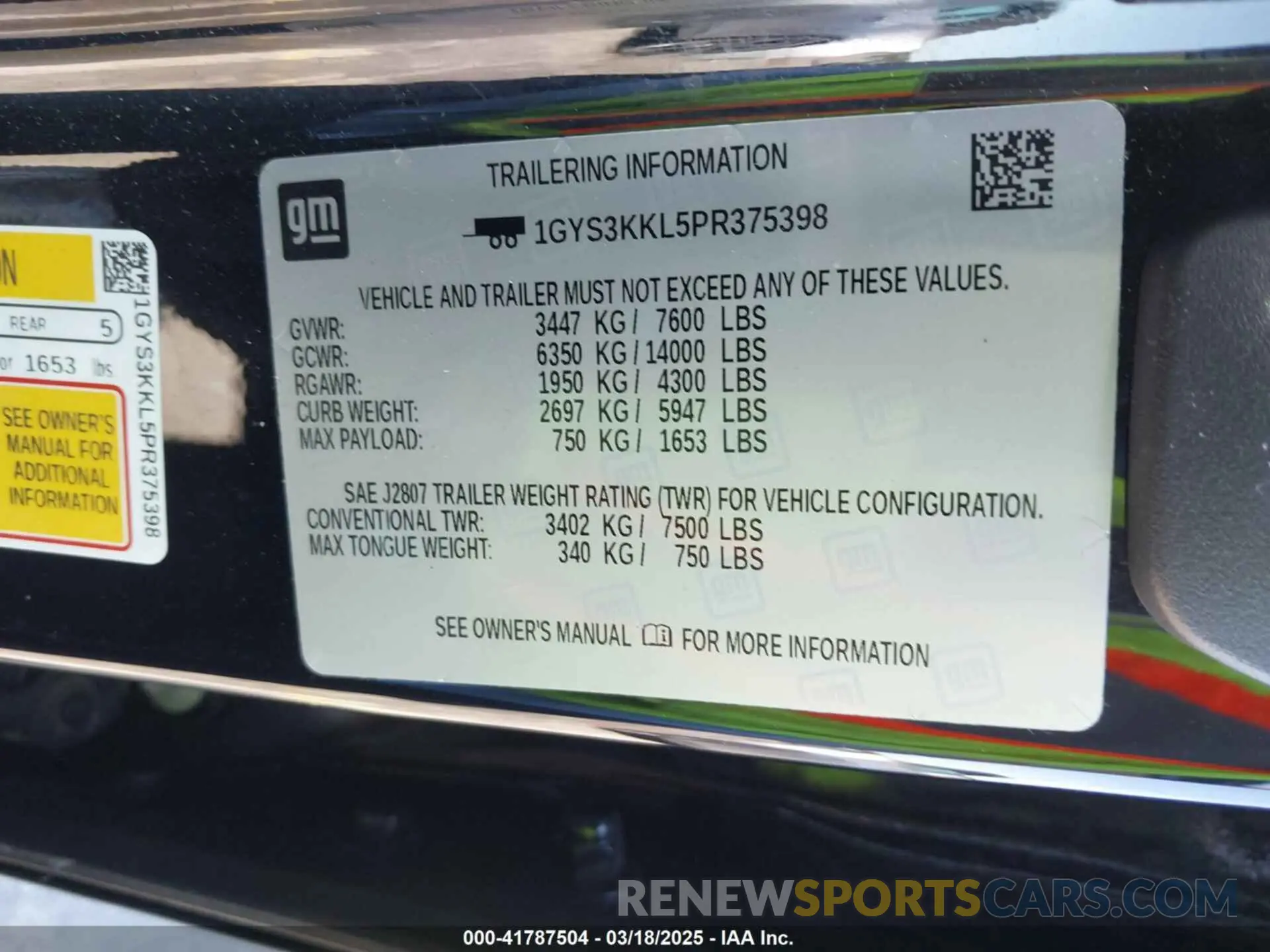 9 Photograph of a damaged car 1GYS3KKL5PR375398 CADILLAC ESCALADE ESV 2023