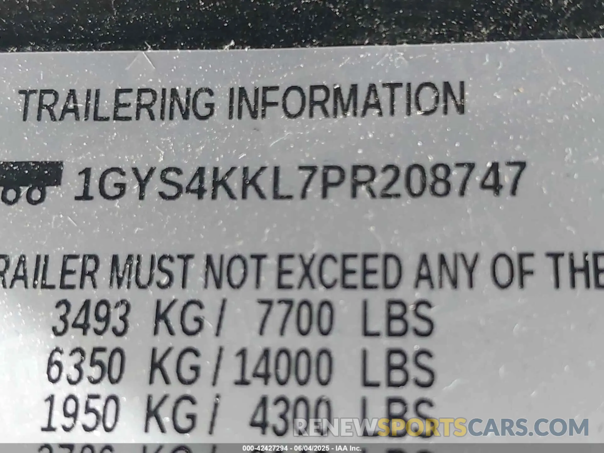 9 Photograph of a damaged car 1GYS4KKL7PR208747 CADILLAC ESCALADE ESV 2023