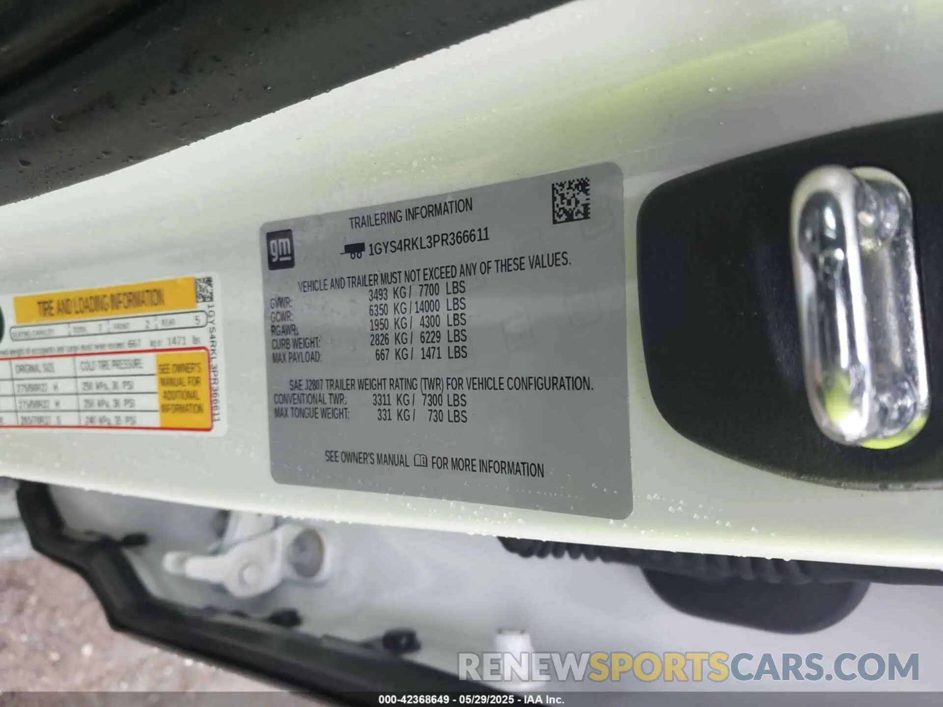 9 Photograph of a damaged car 1GYS4RKL3PR366611 CADILLAC ESCALADE ESV 2023