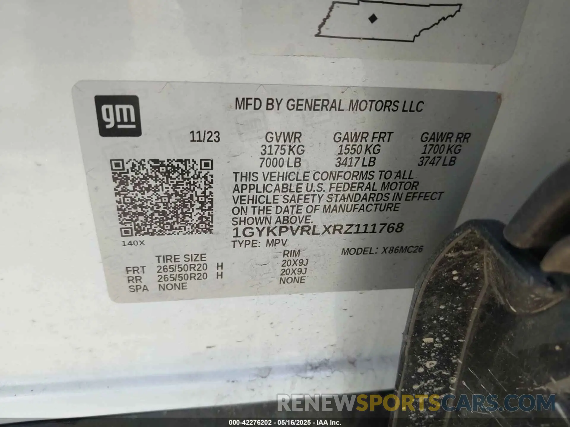 9 Photograph of a damaged car 1GYKPVRLXRZ111768 CADILLAC LYRIQ 2024
