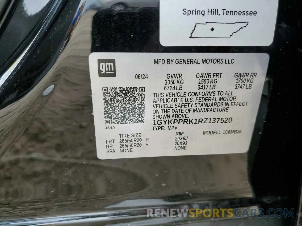 14 Photograph of a damaged car 1GYKPPRK1RZ137520 CADILLAC LYRIQ LUXU 2024