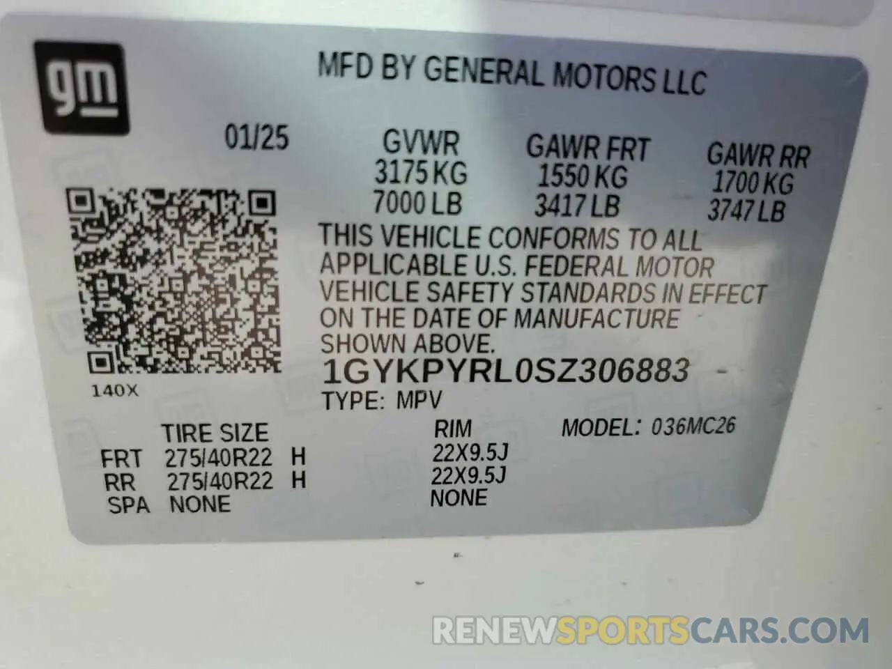 14 Photograph of a damaged car 1GYKPYRL0SZ306883 CADILLAC LYRIQ SPOR 2025