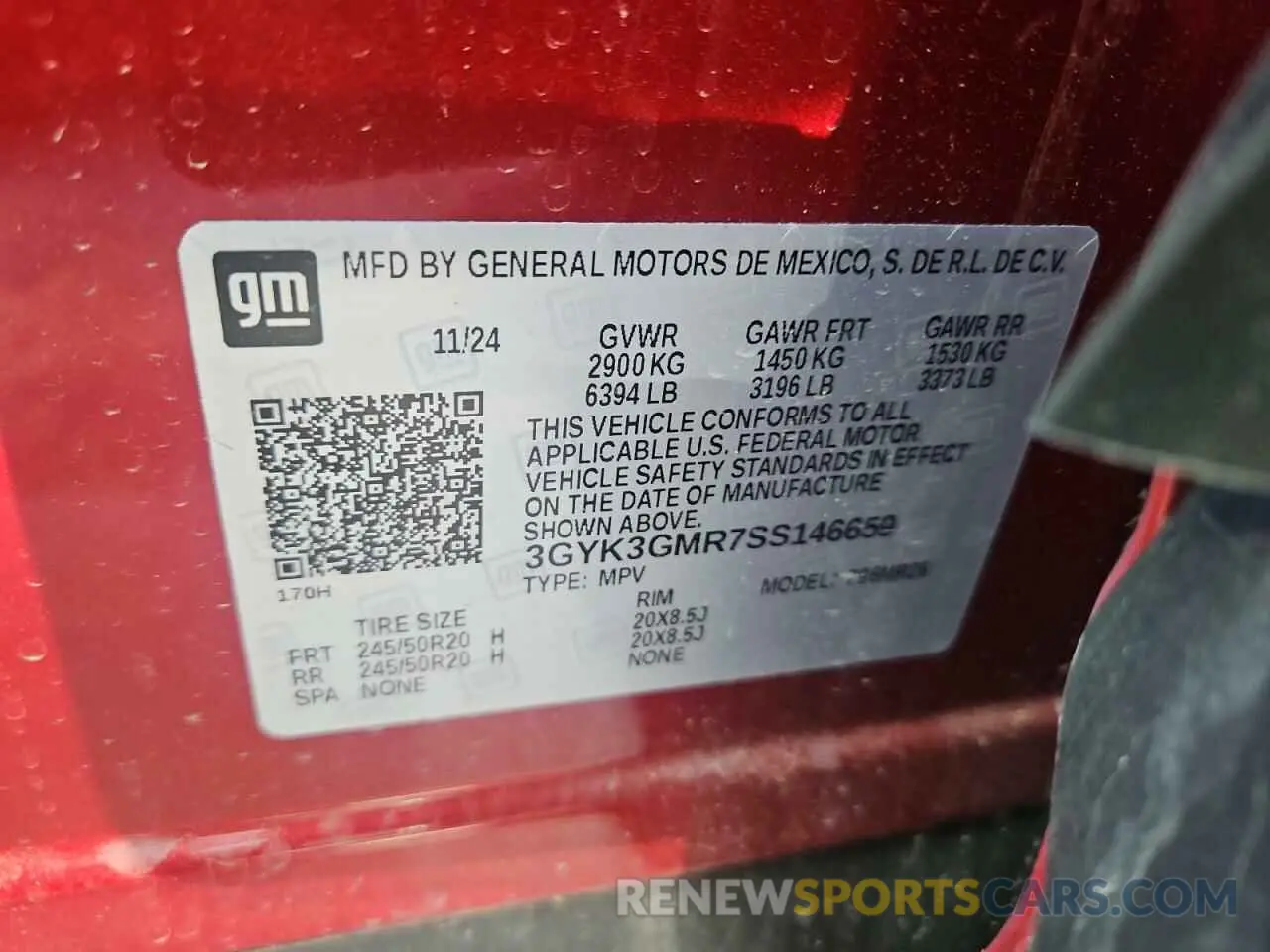 13 Photograph of a damaged car 3GYK3GMR7SS146659 CADILLAC OPTIQ SPOR 2025