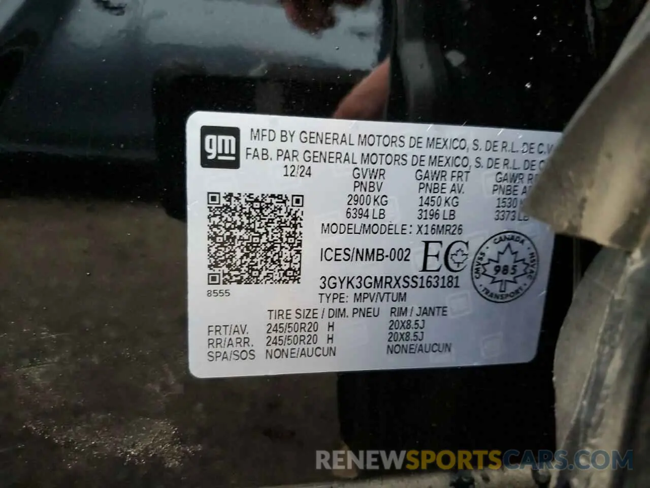 14 Photograph of a damaged car 3GYK3GMRXSS163181 CADILLAC OPTIQ SPOR 2025