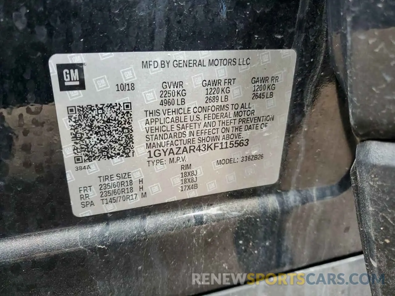 13 Photograph of a damaged car 1GYAZAR43KF115563 CADILLAC XT4 2019