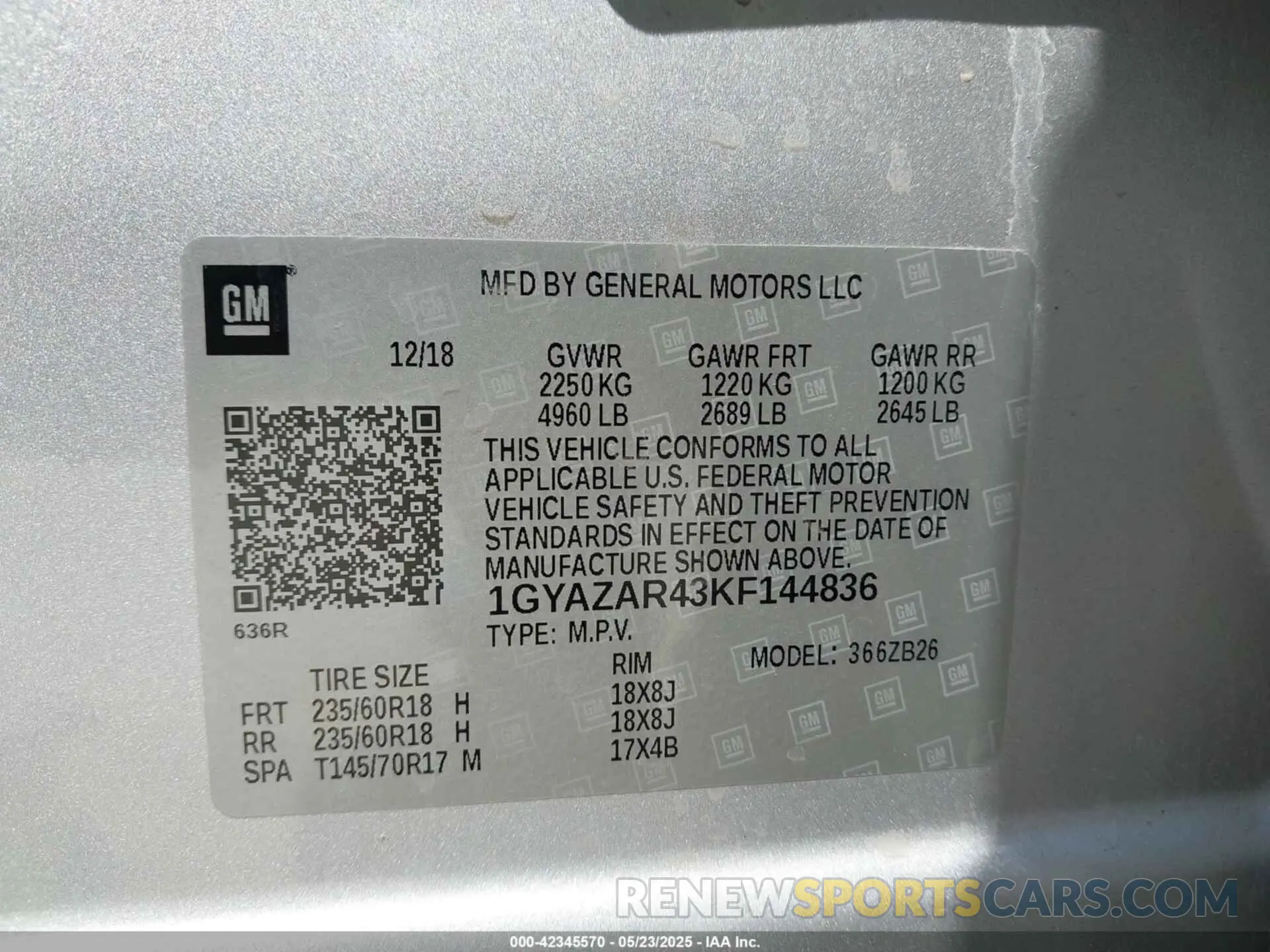 9 Photograph of a damaged car 1GYAZAR43KF144836 CADILLAC XT4 2019