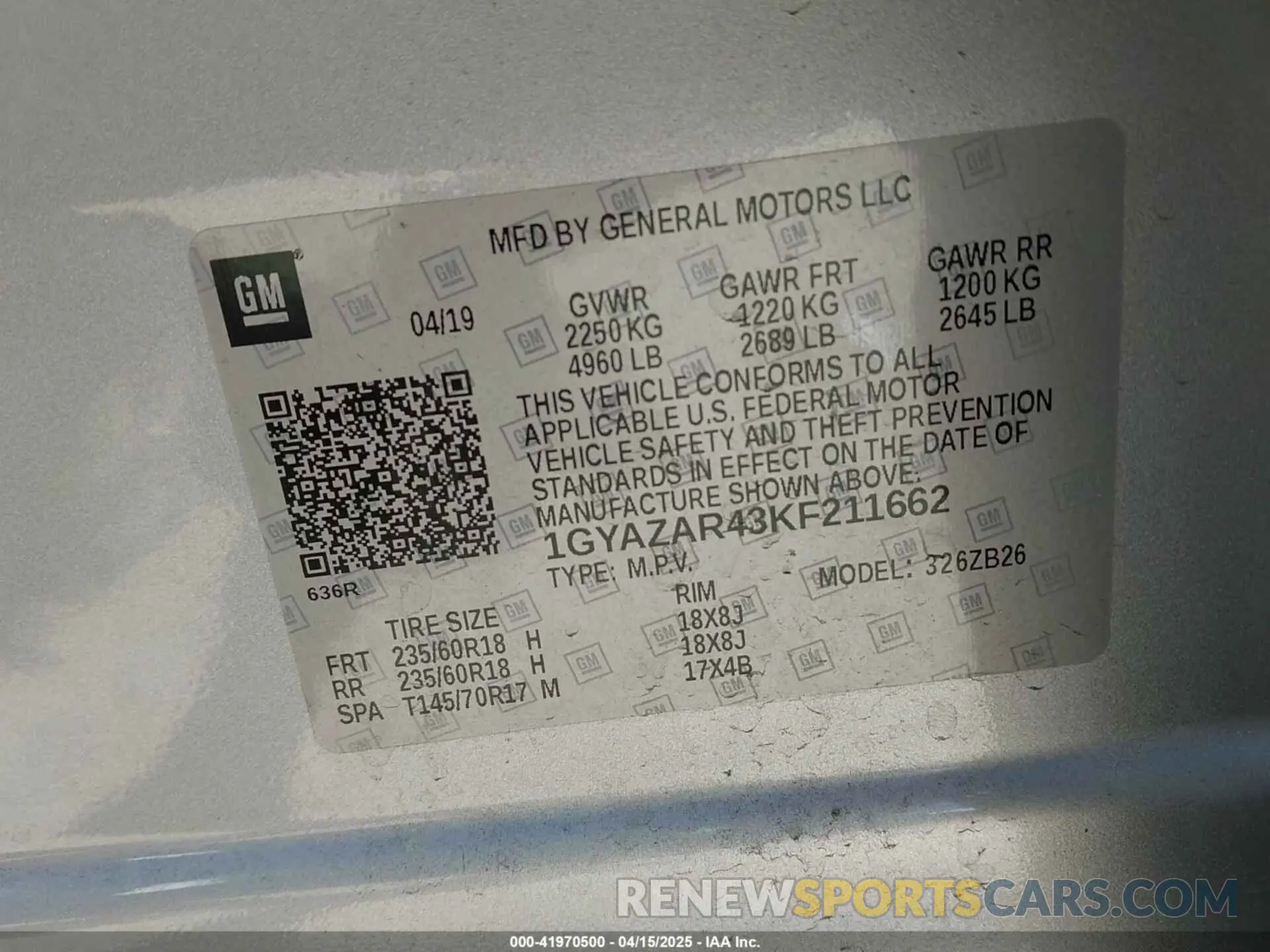 9 Photograph of a damaged car 1GYAZAR43KF211662 CADILLAC XT4 2019