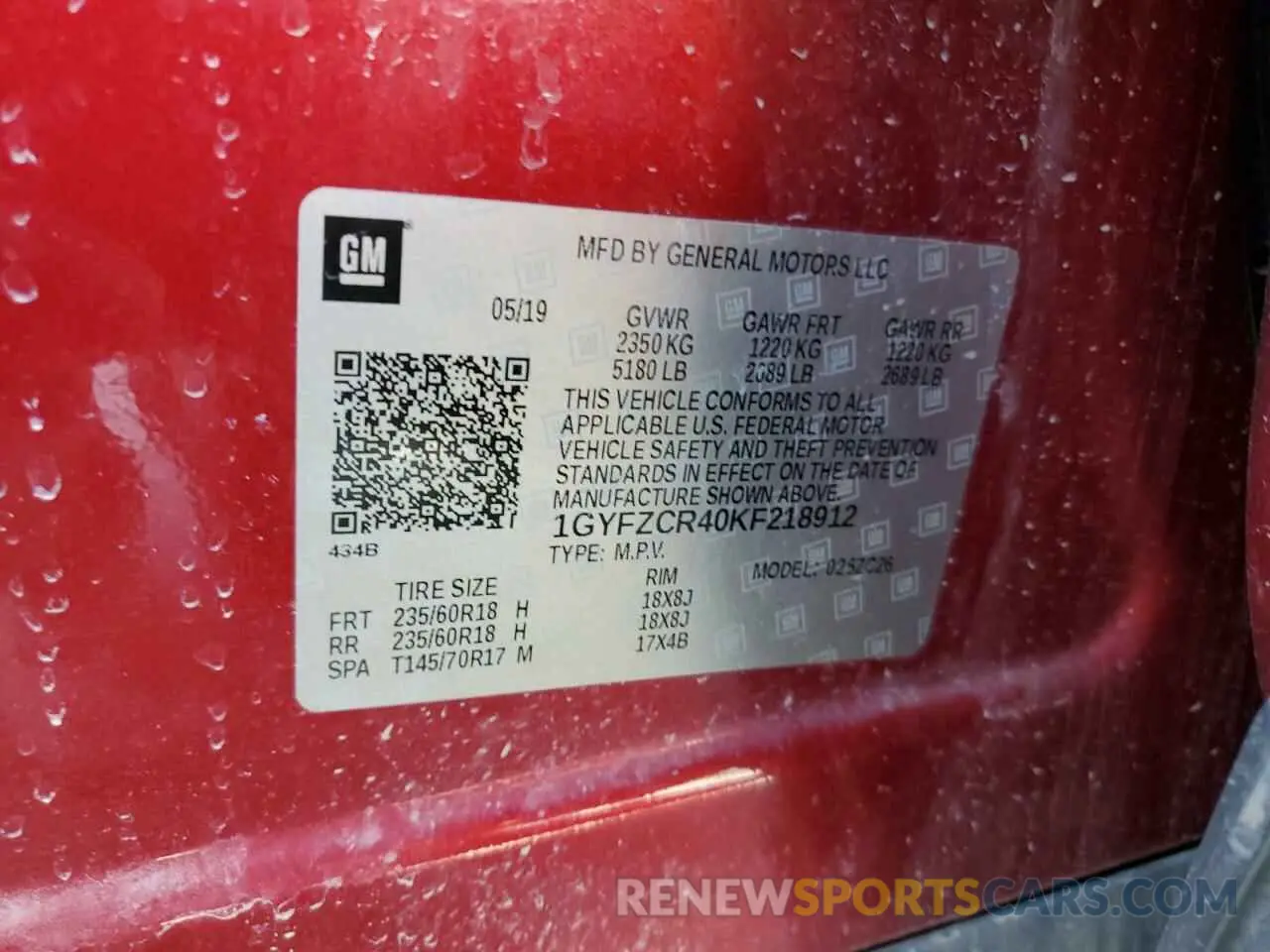 13 Photograph of a damaged car 1GYFZCR40KF218912 CADILLAC XT4 2019