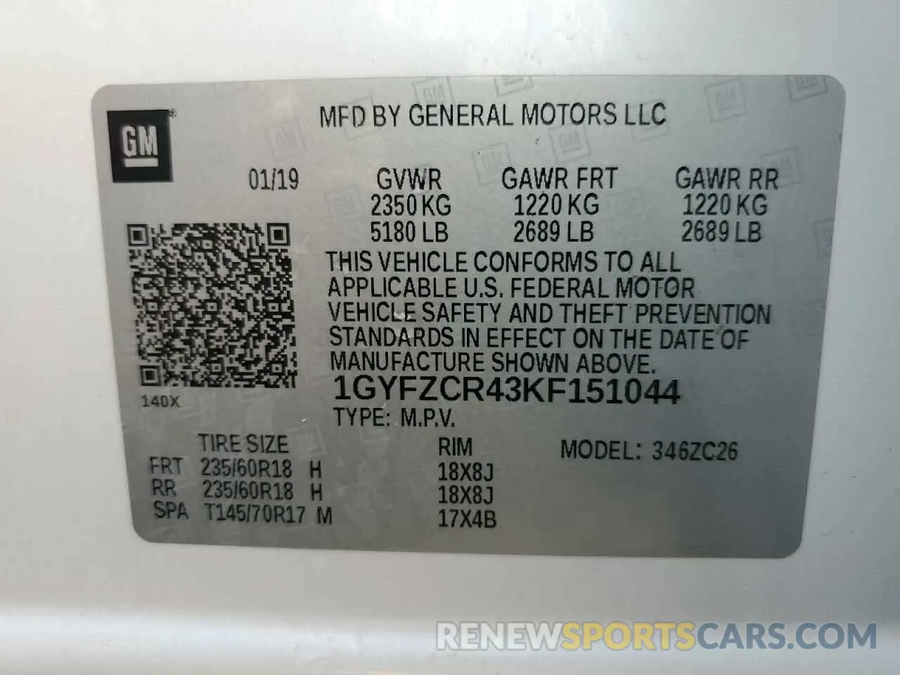14 Photograph of a damaged car 1GYFZCR43KF151044 CADILLAC XT4 2019