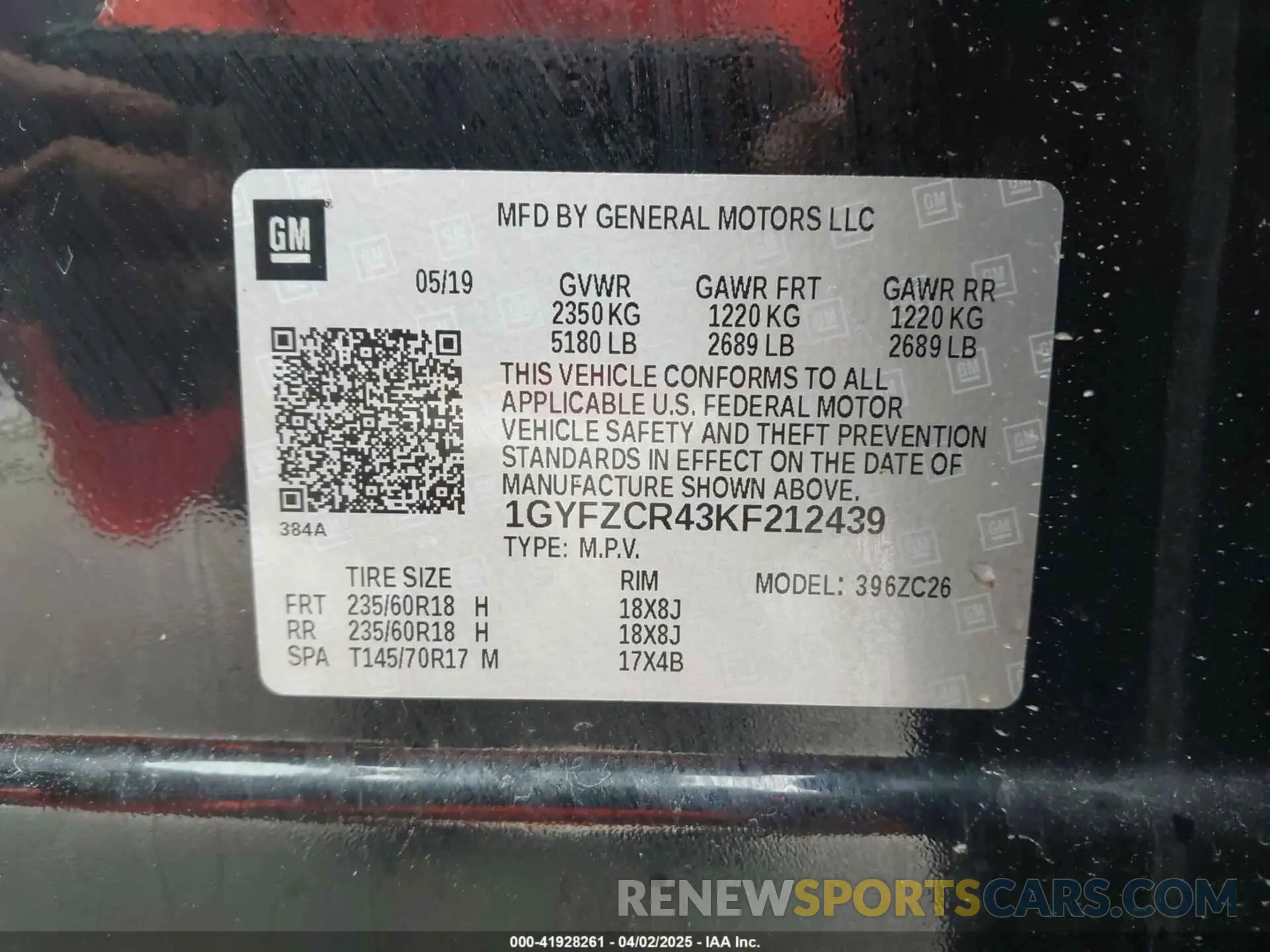 9 Photograph of a damaged car 1GYFZCR43KF212439 CADILLAC XT4 2019