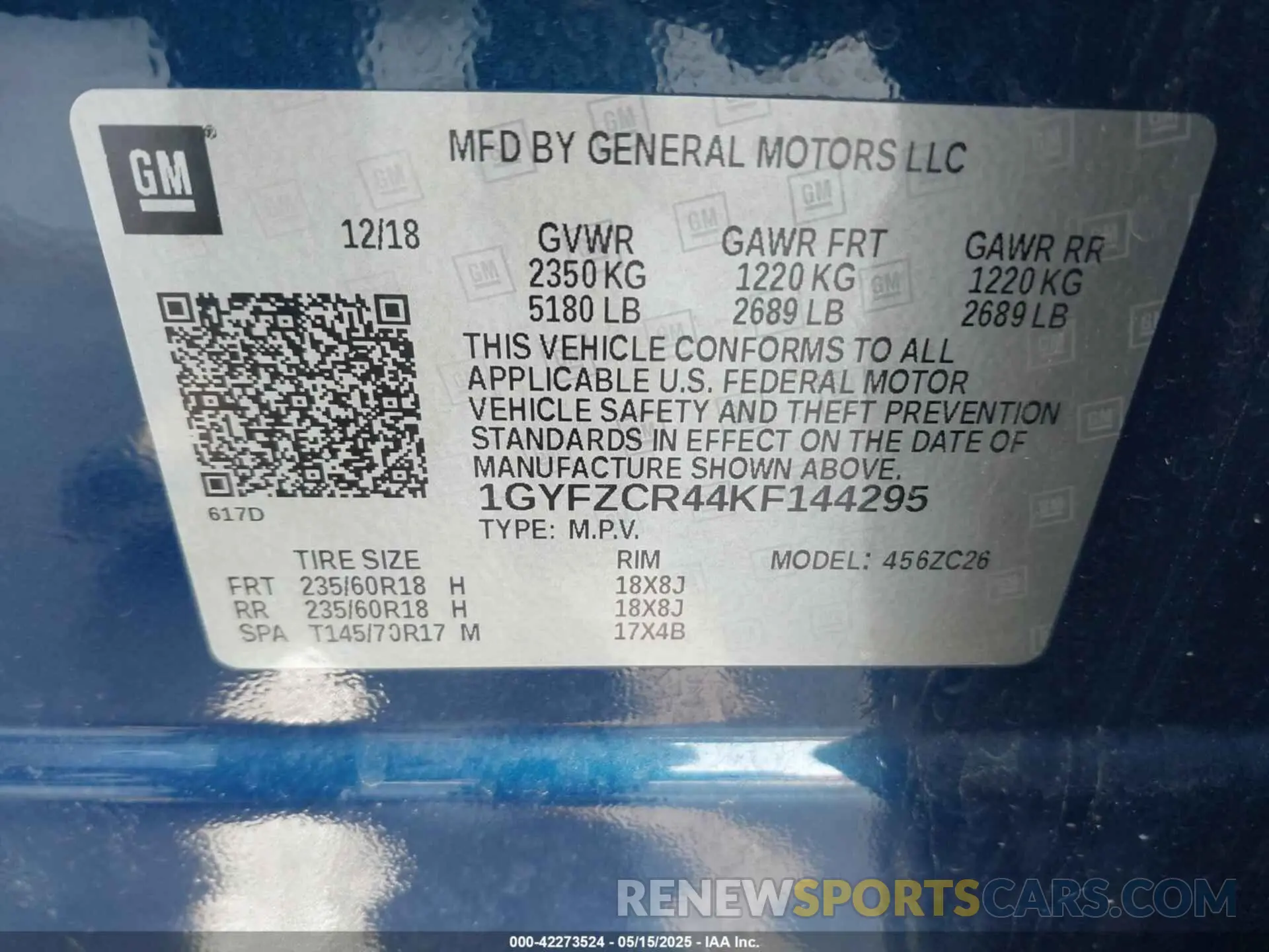 9 Photograph of a damaged car 1GYFZCR44KF144295 CADILLAC XT4 2019