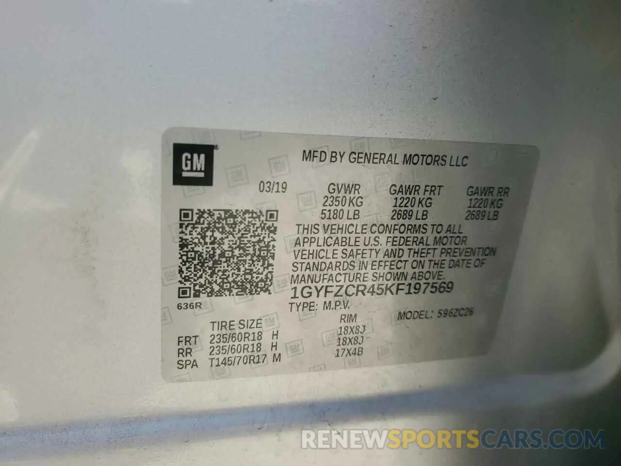 14 Photograph of a damaged car 1GYFZCR45KF197569 CADILLAC XT4 2019