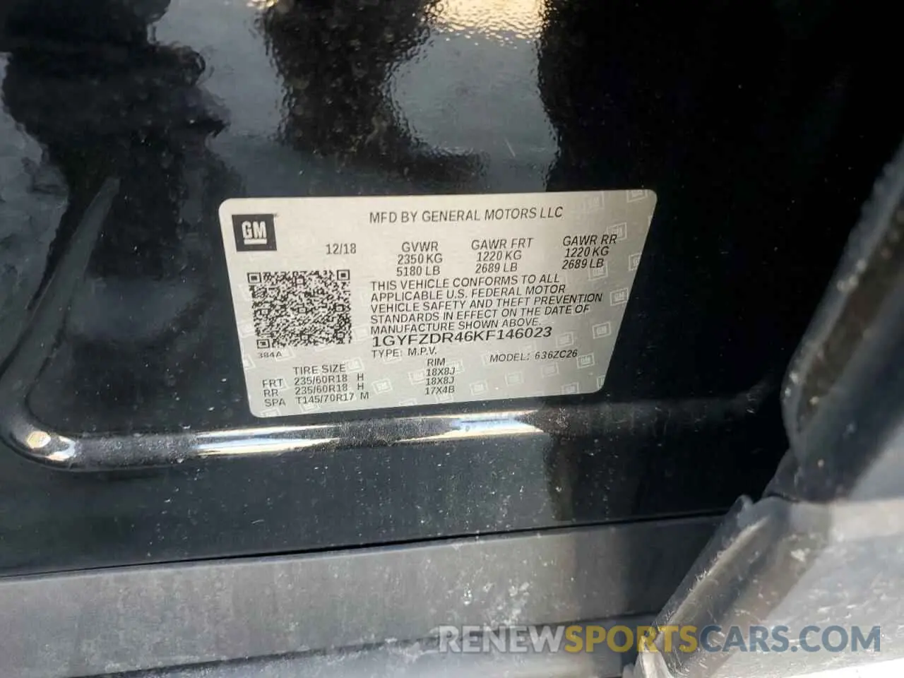 13 Photograph of a damaged car 1GYFZDR46KF146023 CADILLAC XT4 2019