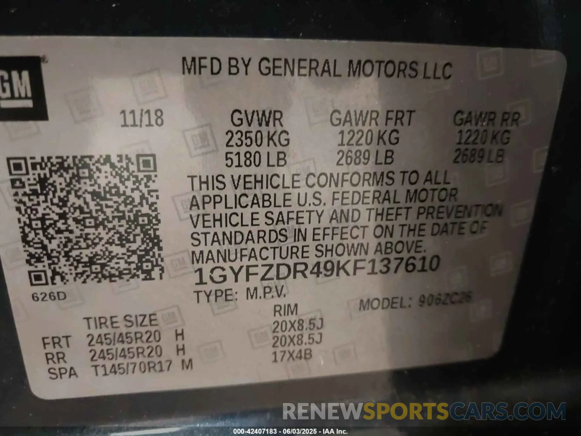 9 Photograph of a damaged car 1GYFZDR49KF137610 CADILLAC XT4 2019