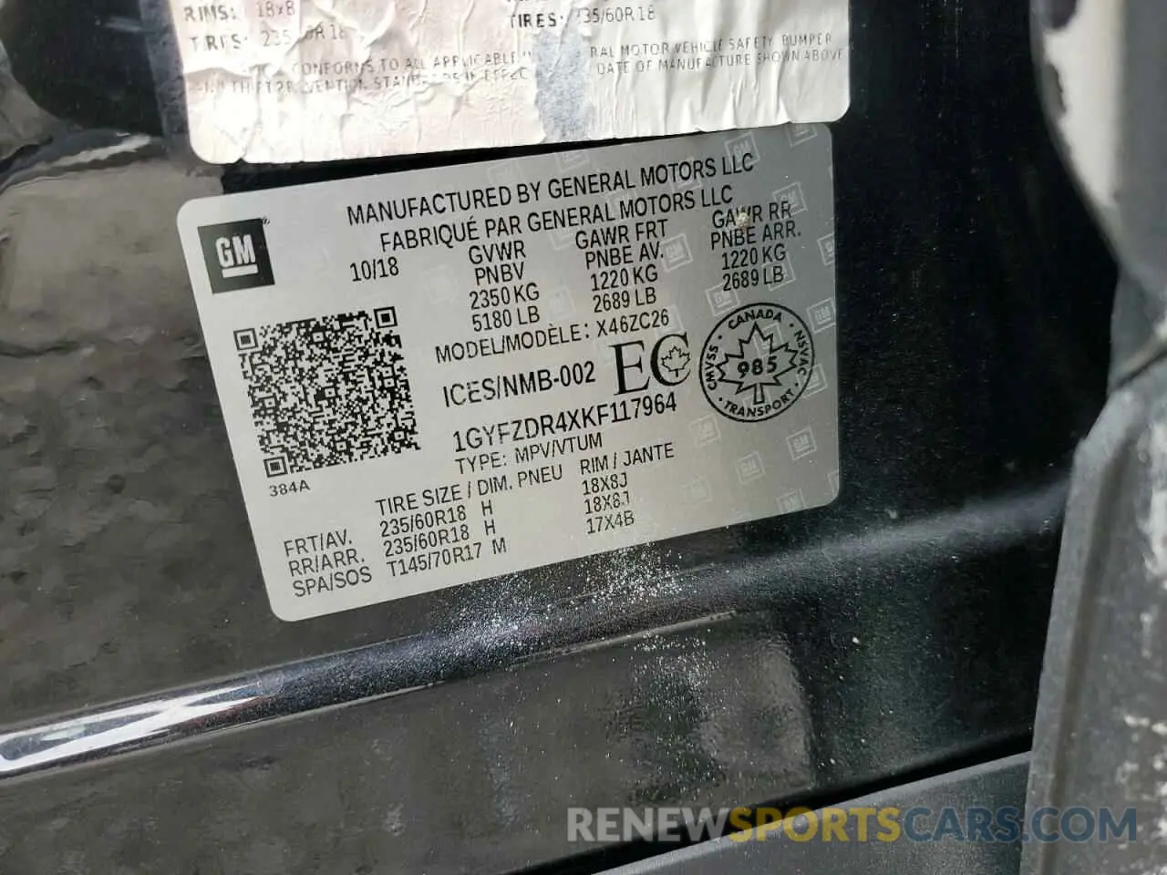 14 Photograph of a damaged car 1GYFZDR4XKF117964 CADILLAC XT4 2019