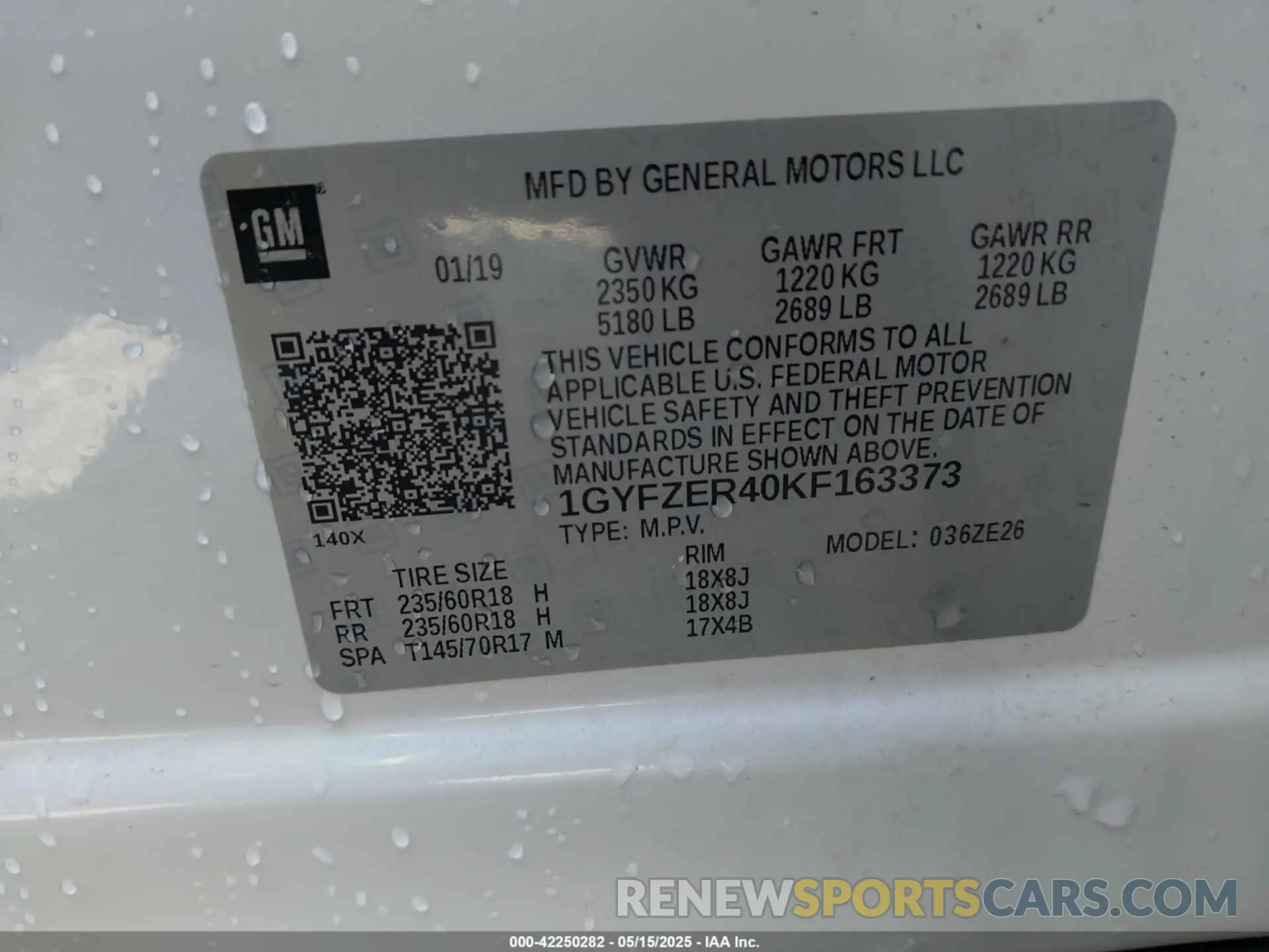 9 Photograph of a damaged car 1GYFZER40KF163373 CADILLAC XT4 2019