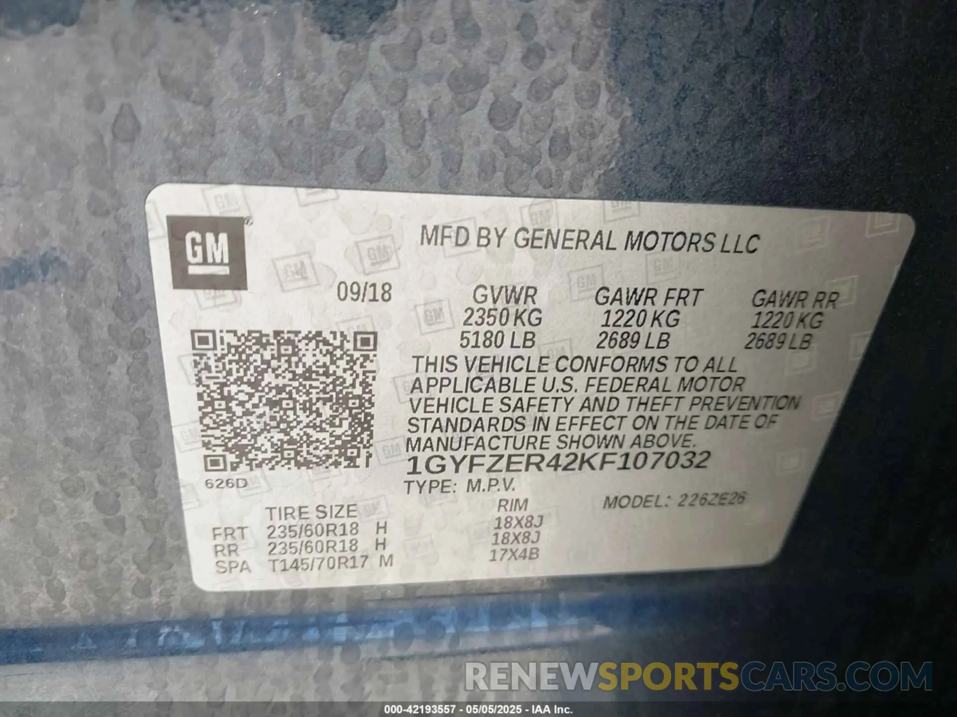 9 Photograph of a damaged car 1GYFZER42KF107032 CADILLAC XT4 2019