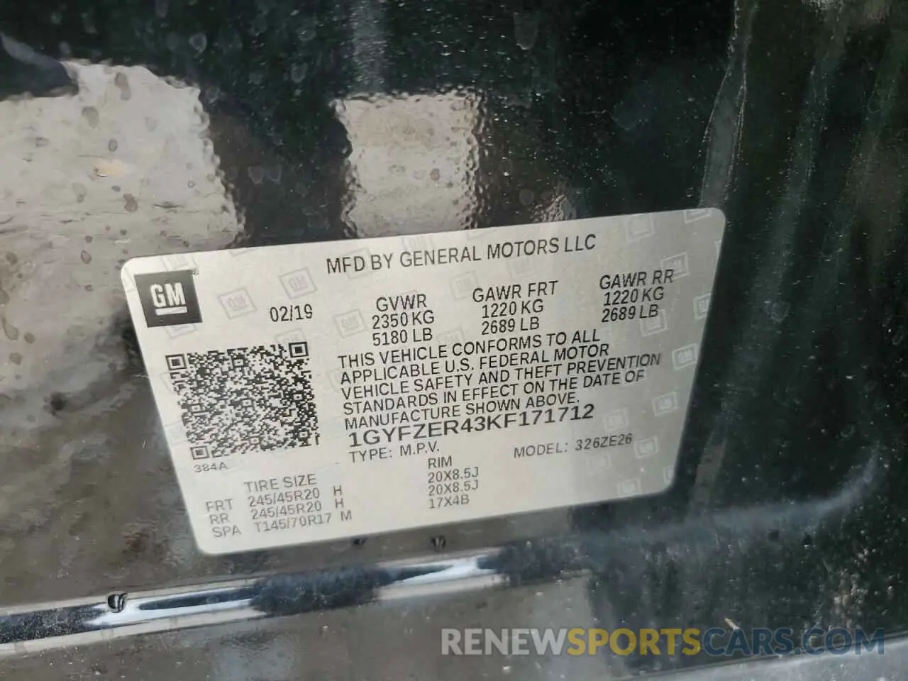 12 Photograph of a damaged car 1GYFZER43KF171712 CADILLAC XT4 2019