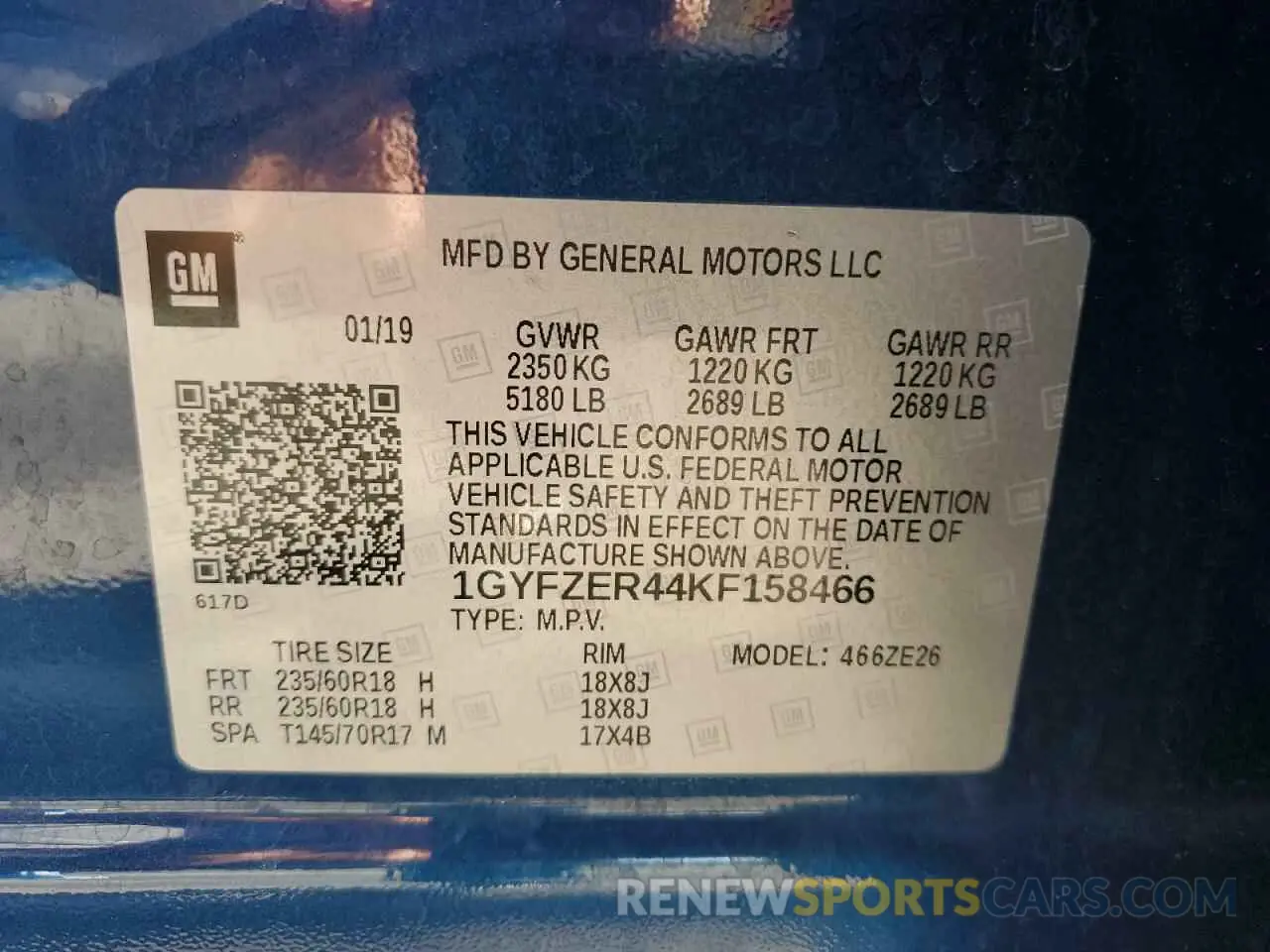 13 Photograph of a damaged car 1GYFZER44KF158466 CADILLAC XT4 2019