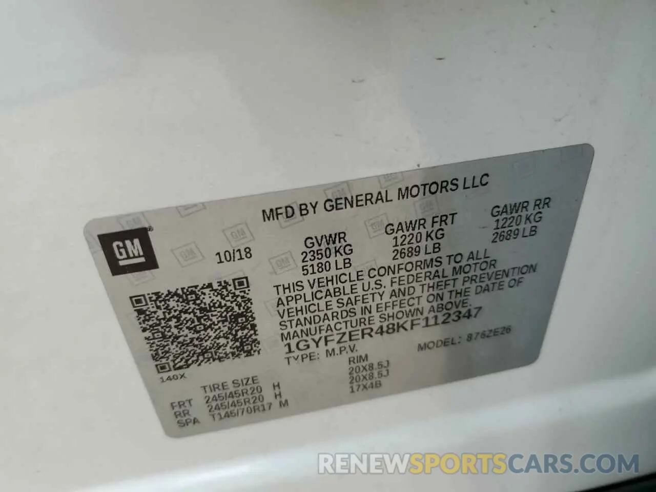 13 Photograph of a damaged car 1GYFZER48KF112347 CADILLAC XT4 2019