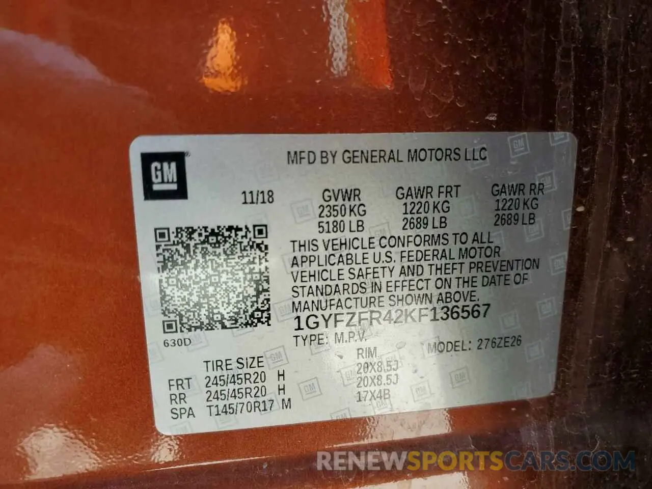 15 Photograph of a damaged car 1GYFZFR42KF136567 CADILLAC XT4 2019