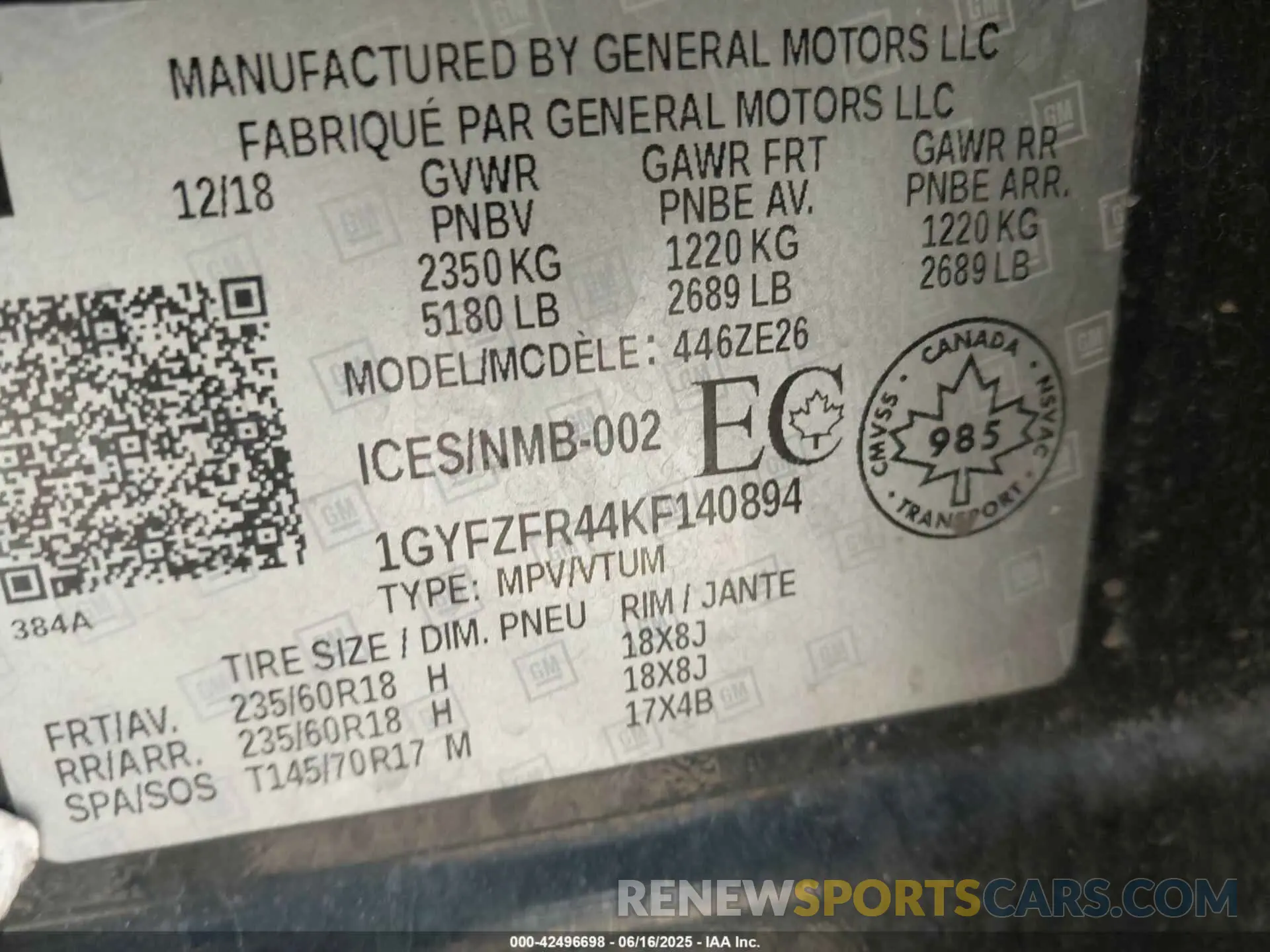9 Photograph of a damaged car 1GYFZFR44KF140894 CADILLAC XT4 2019