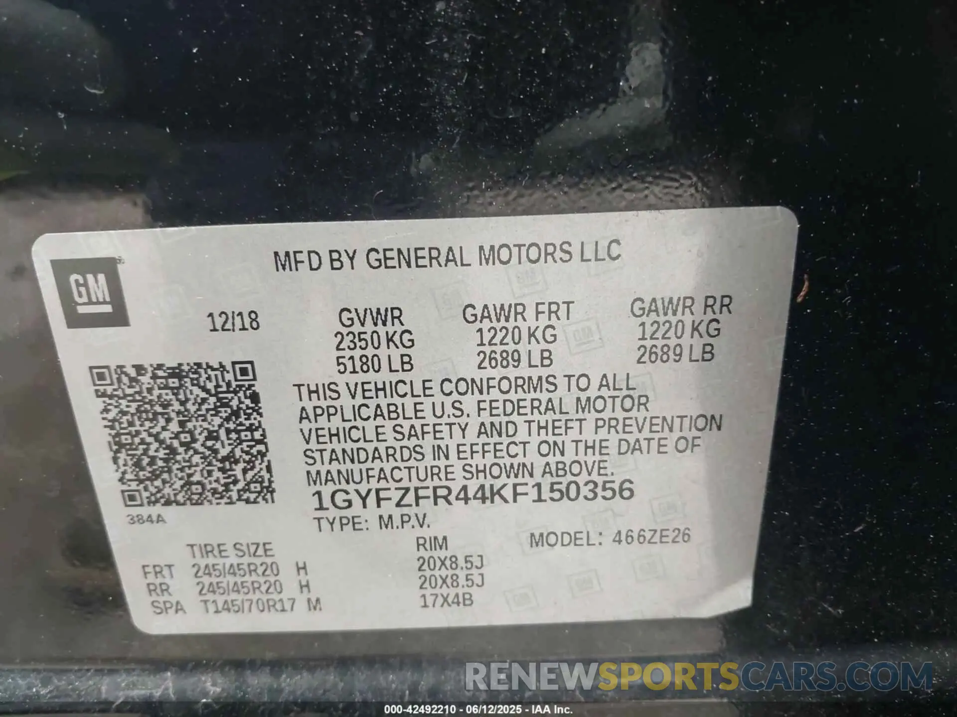 9 Photograph of a damaged car 1GYFZFR44KF150356 CADILLAC XT4 2019