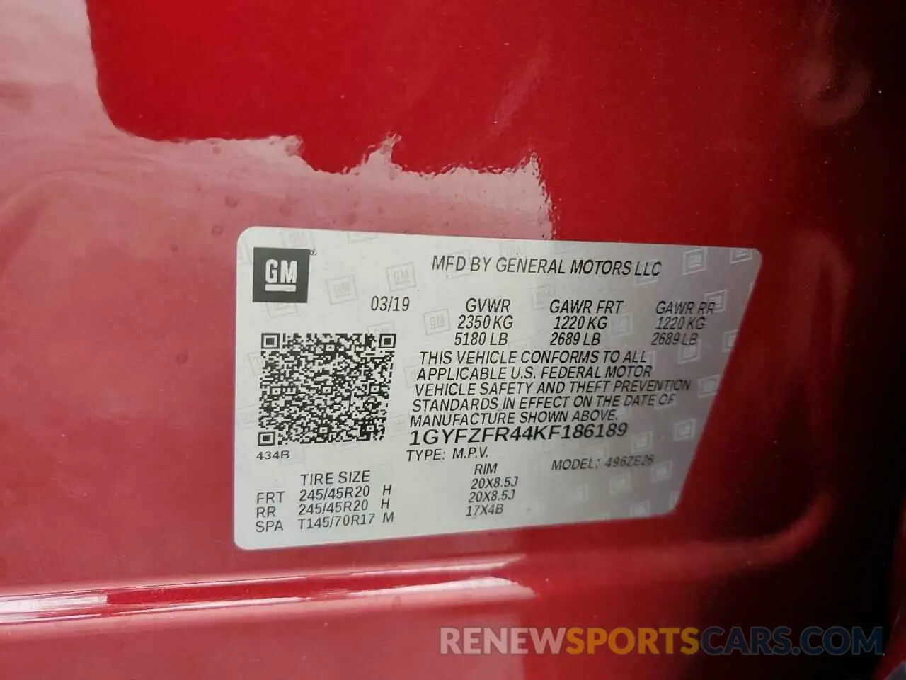 14 Photograph of a damaged car 1GYFZFR44KF186189 CADILLAC XT4 2019