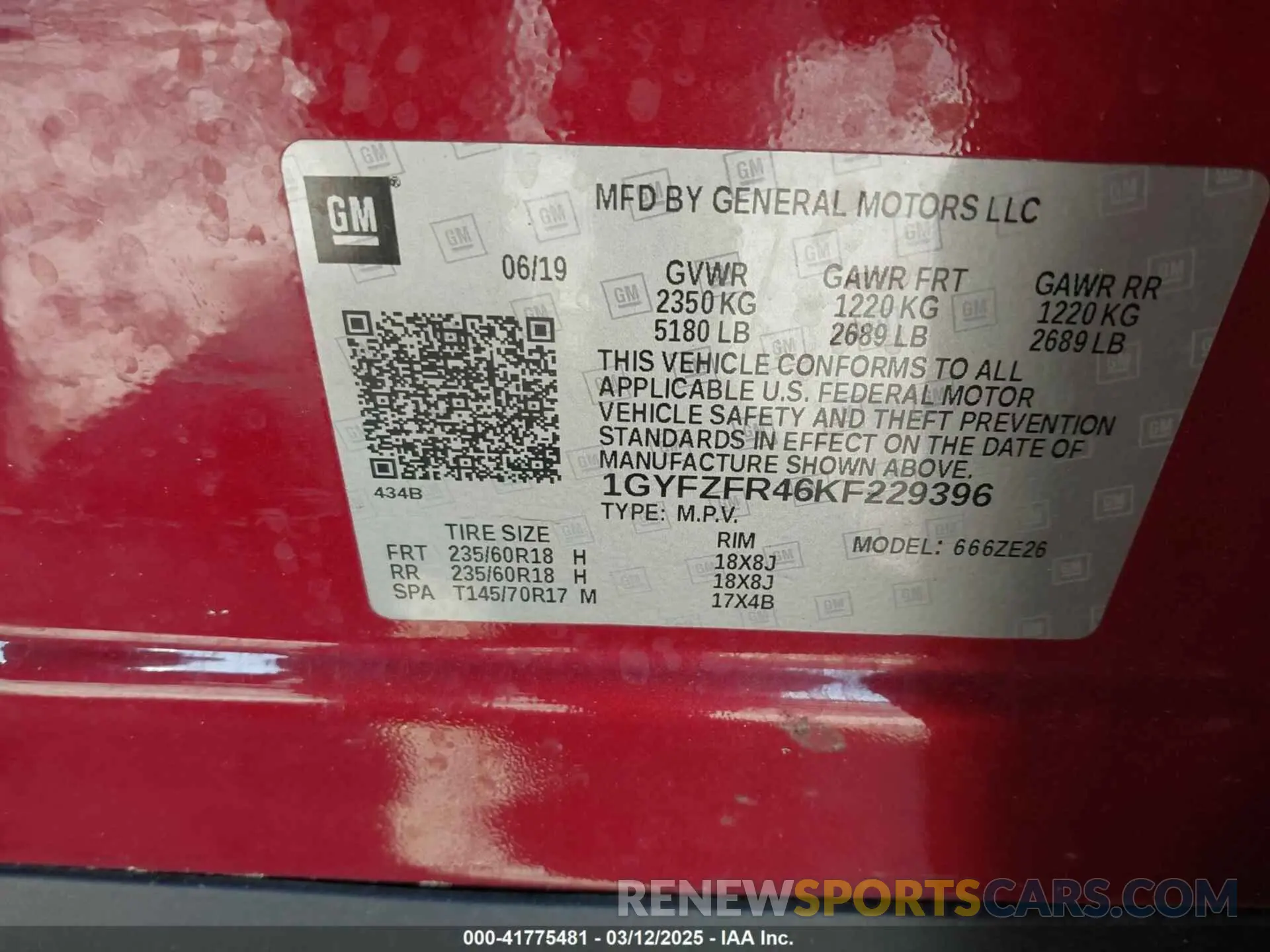 9 Photograph of a damaged car 1GYFZFR46KF229396 CADILLAC XT4 2019