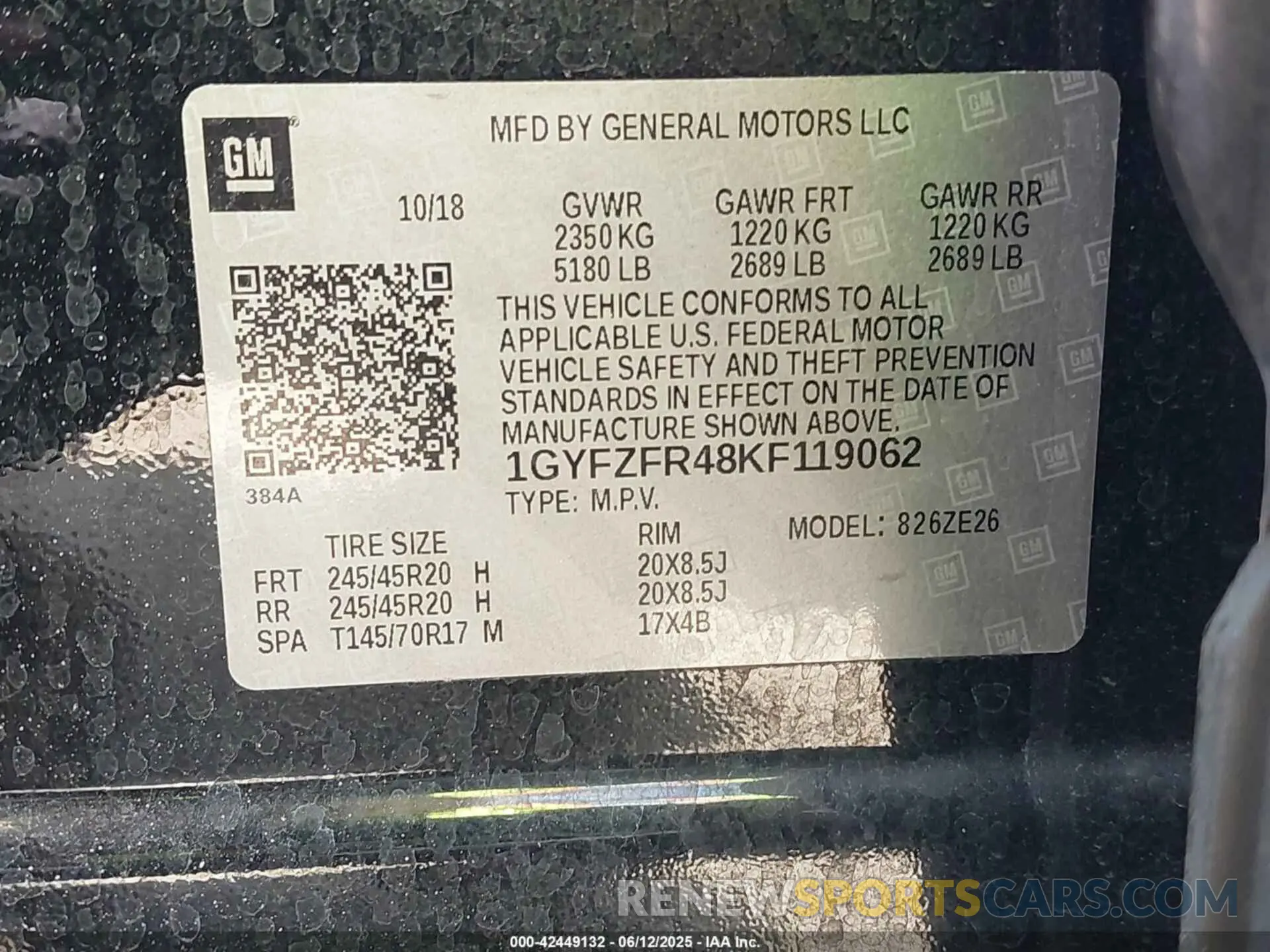 9 Photograph of a damaged car 1GYFZFR48KF119062 CADILLAC XT4 2019