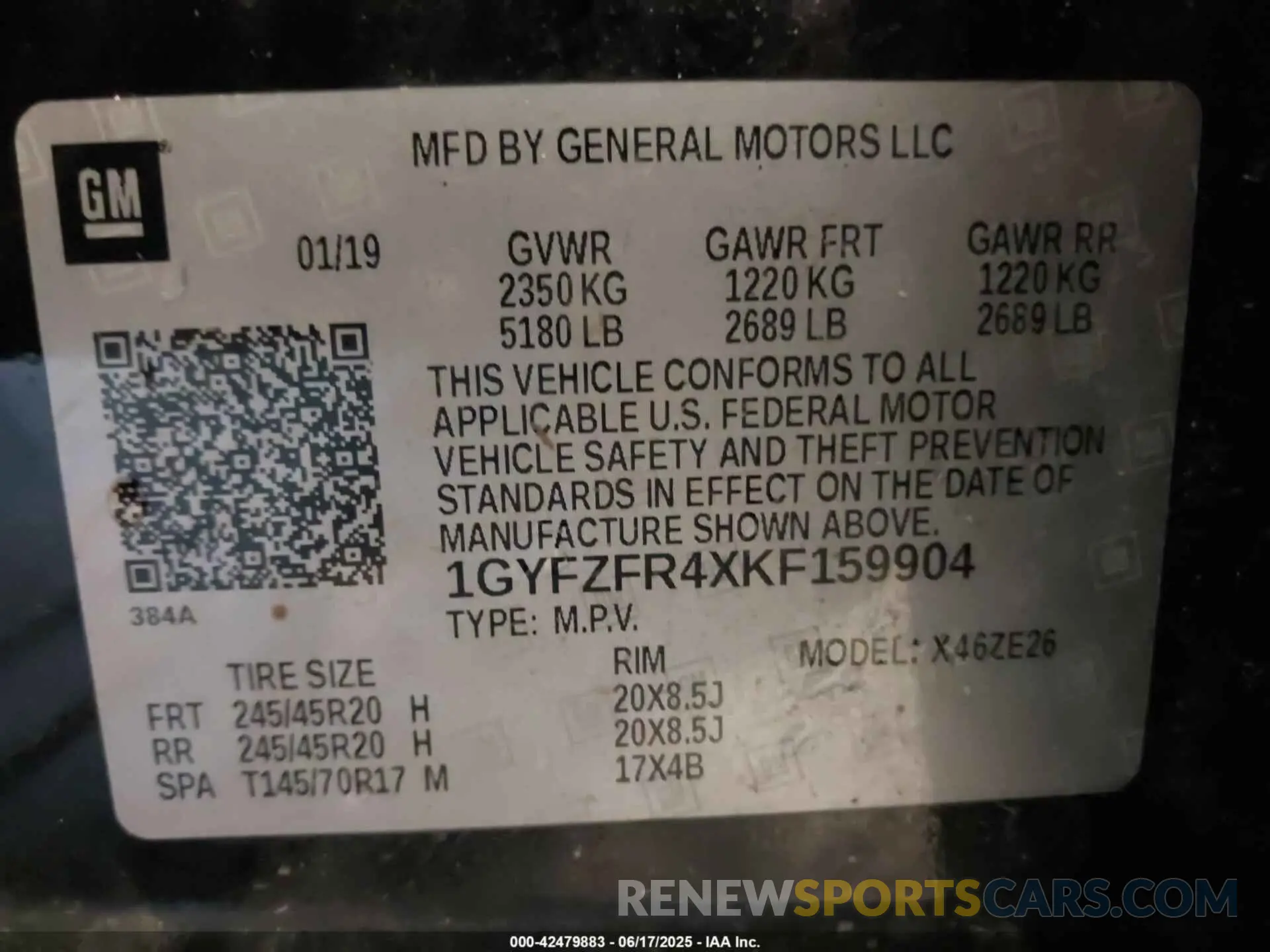 9 Photograph of a damaged car 1GYFZFR4XKF159904 CADILLAC XT4 2019