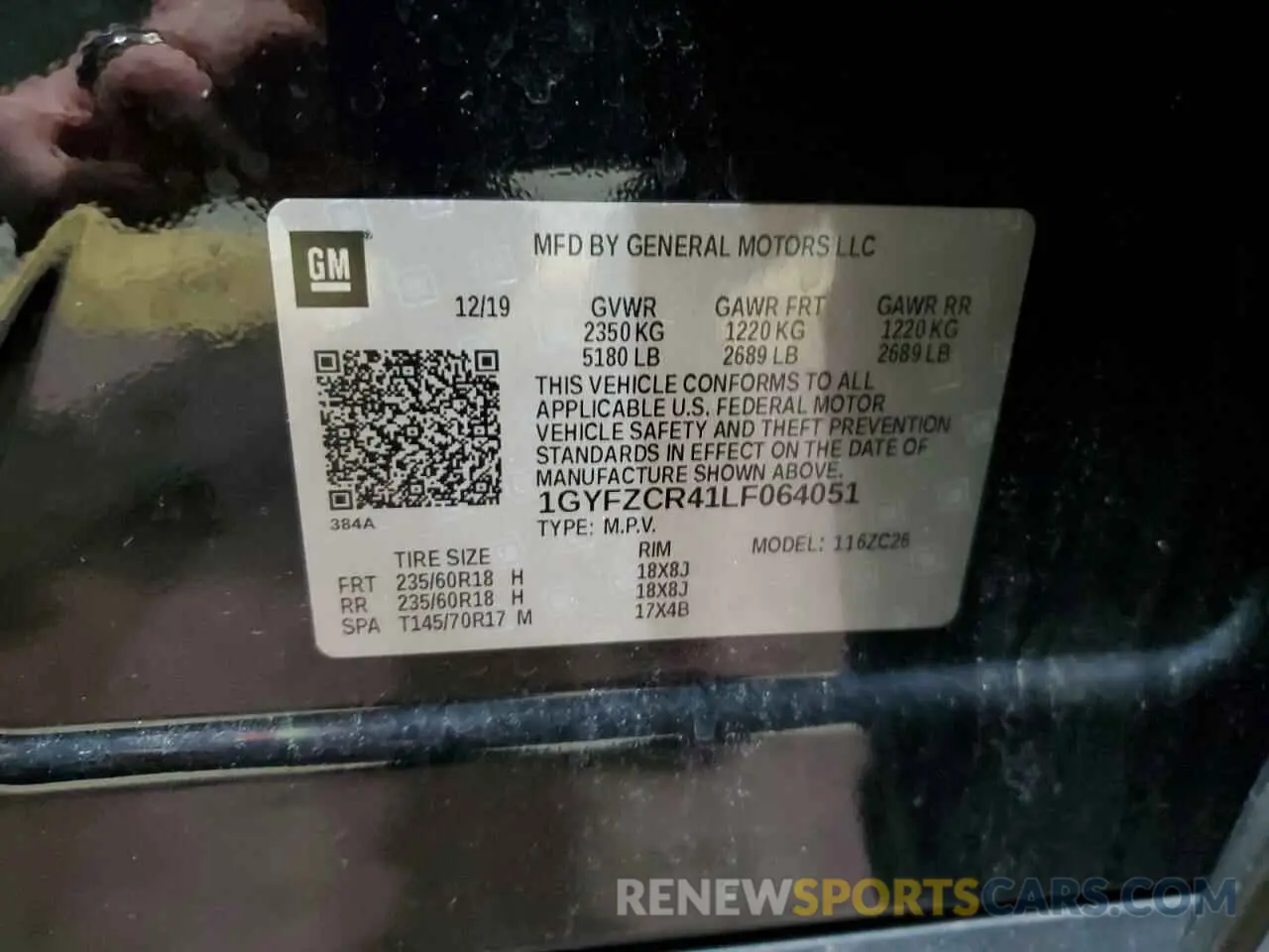 13 Photograph of a damaged car 1GYFZCR41LF064051 CADILLAC XT4 2020