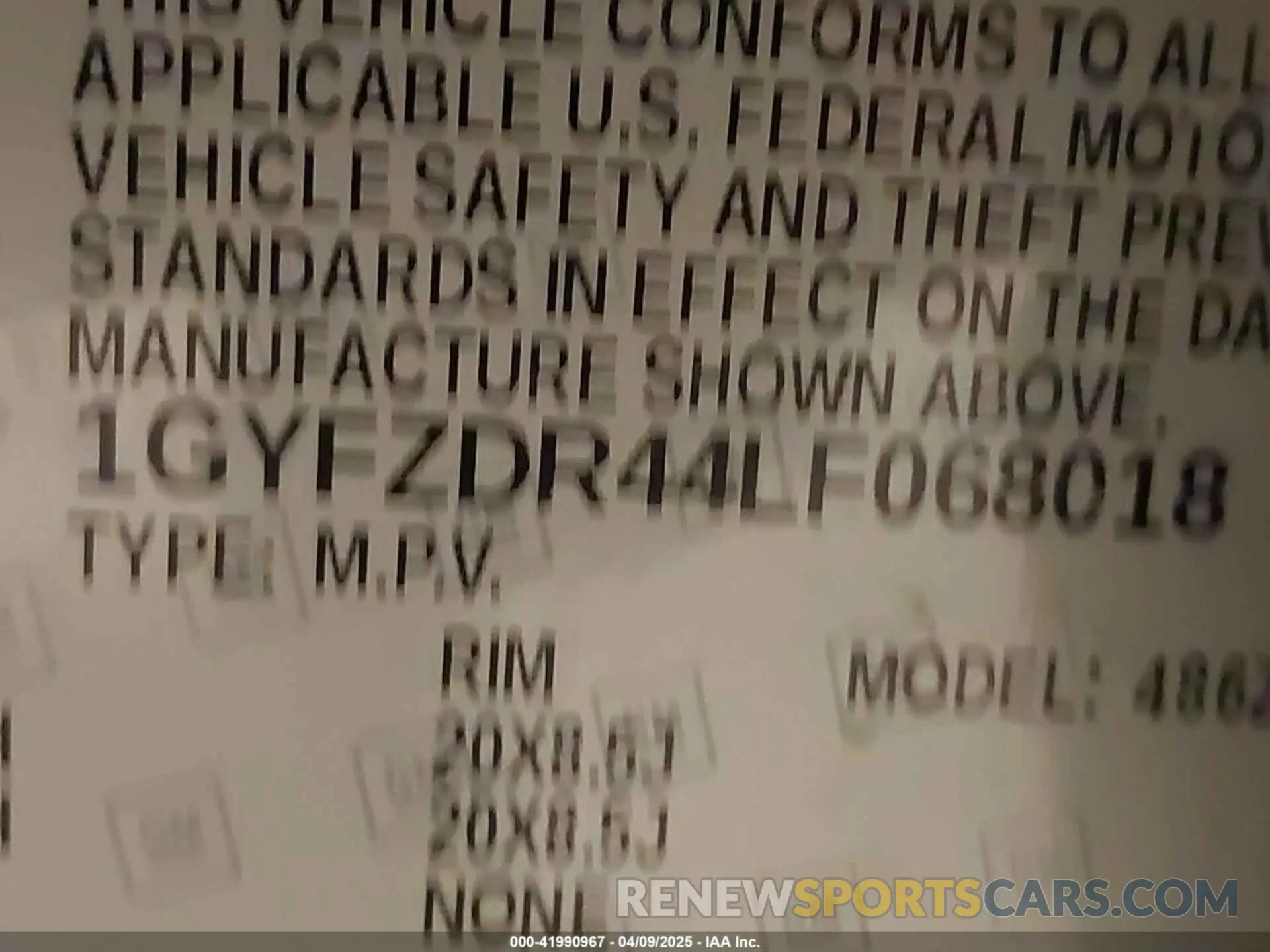 9 Photograph of a damaged car 1GYFZDR44LF068018 CADILLAC XT4 2020