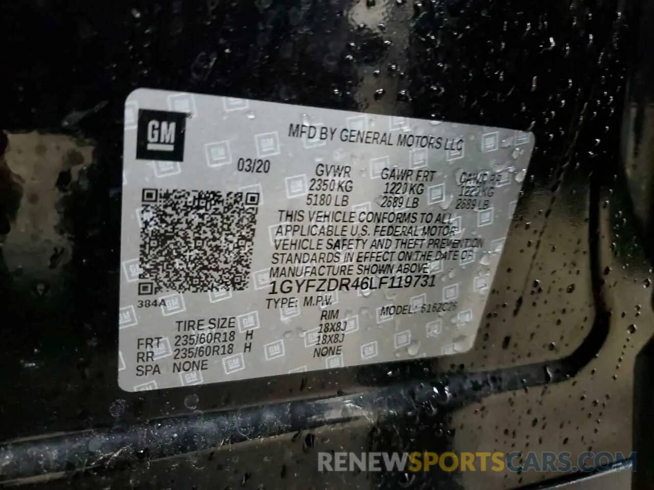 12 Photograph of a damaged car 1GYFZDR46LF119731 CADILLAC XT4 2020