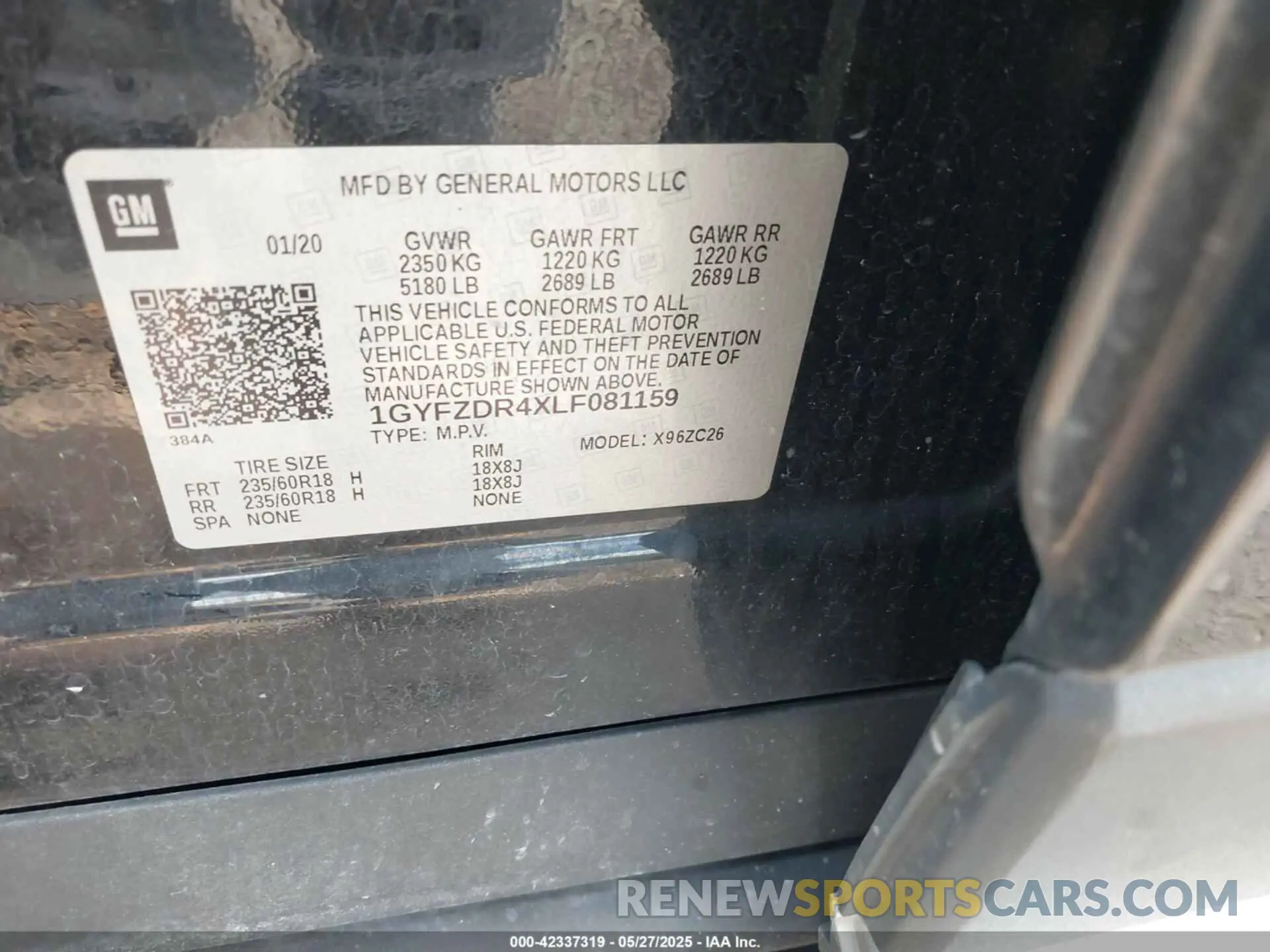9 Photograph of a damaged car 1GYFZDR4XLF081159 CADILLAC XT4 2020