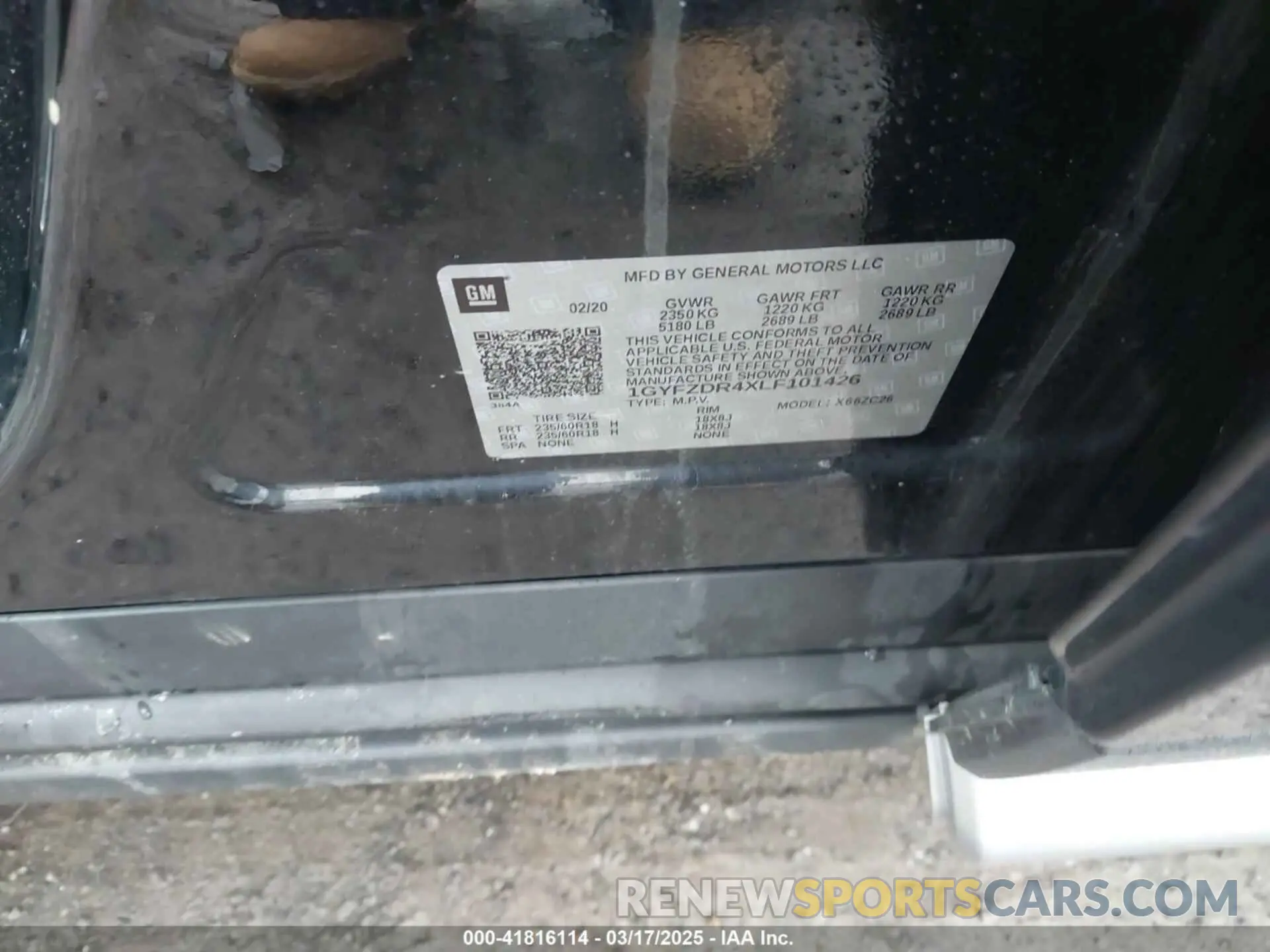 9 Photograph of a damaged car 1GYFZDR4XLF101426 CADILLAC XT4 2020