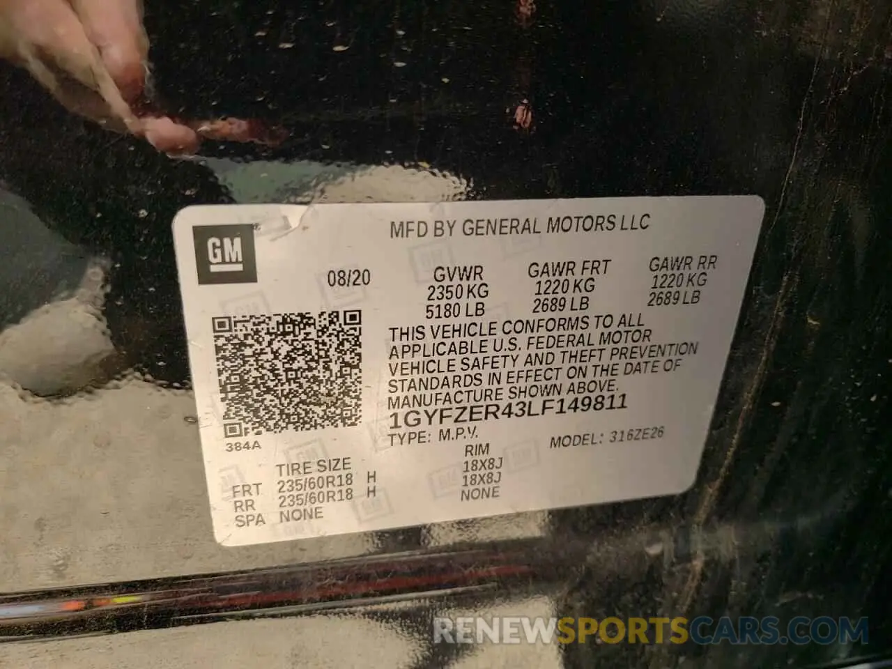 13 Photograph of a damaged car 1GYFZER43LF149811 CADILLAC XT4 2020