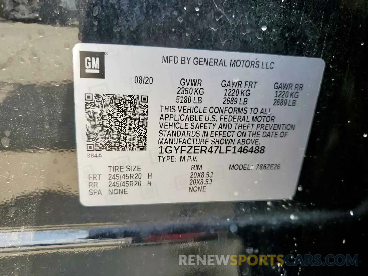 13 Photograph of a damaged car 1GYFZER47LF146488 CADILLAC XT4 2020