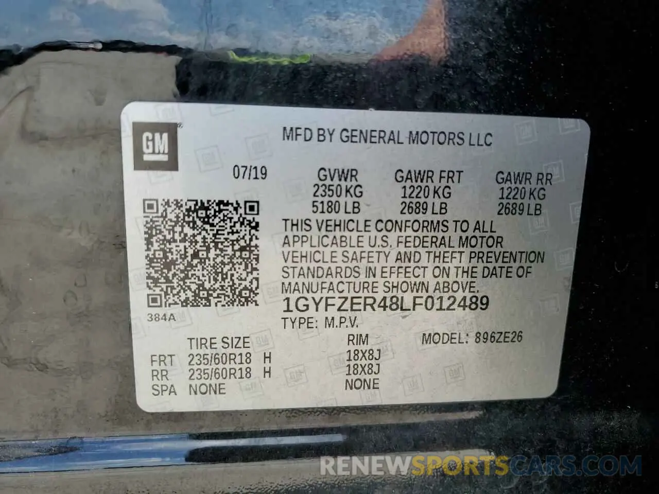 13 Photograph of a damaged car 1GYFZER48LF012489 CADILLAC XT4 2020