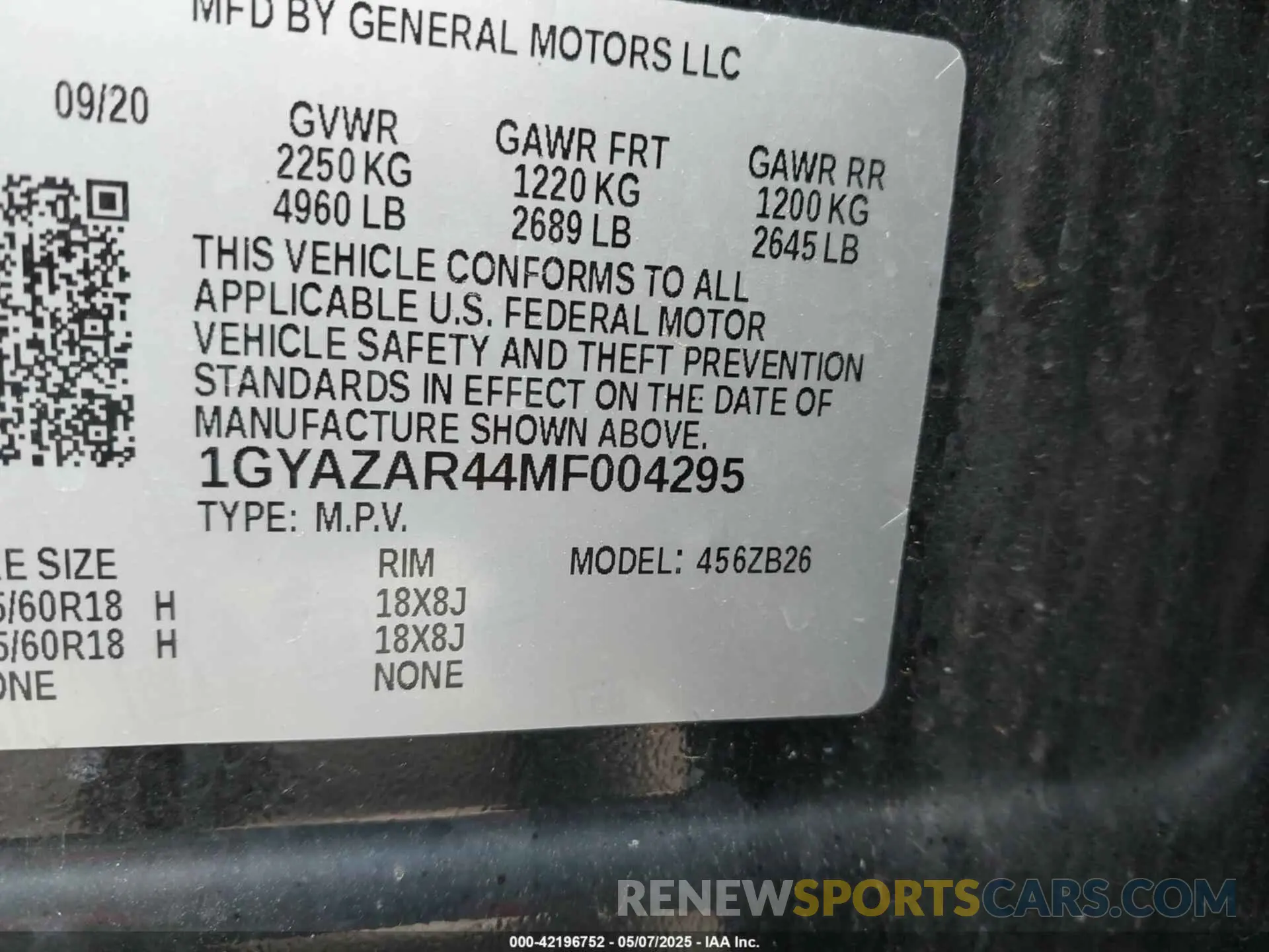 9 Photograph of a damaged car 1GYAZAR44MF004295 CADILLAC XT4 2021